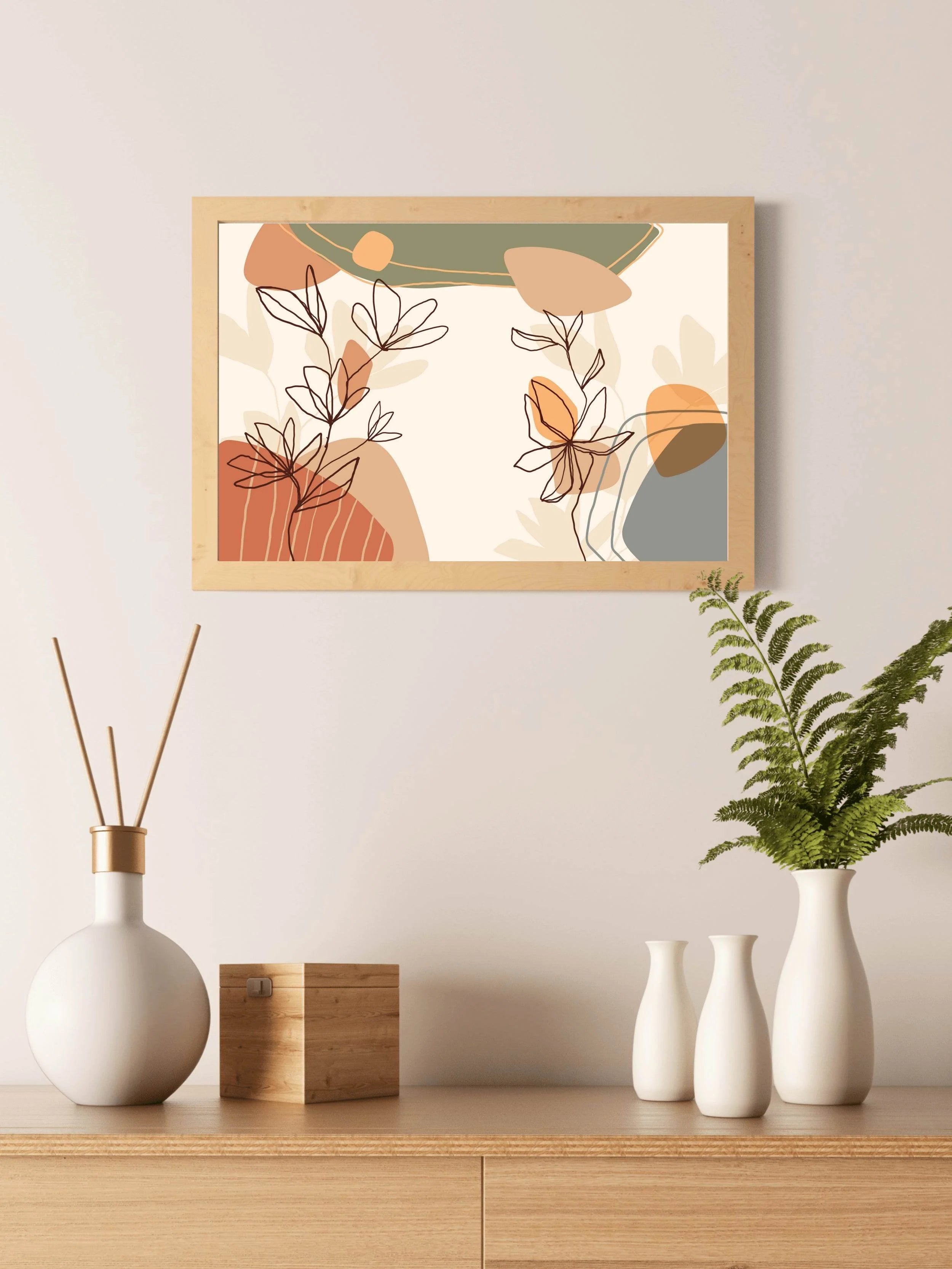 Anthurium Flower Branch Wall Art - beink online art store
