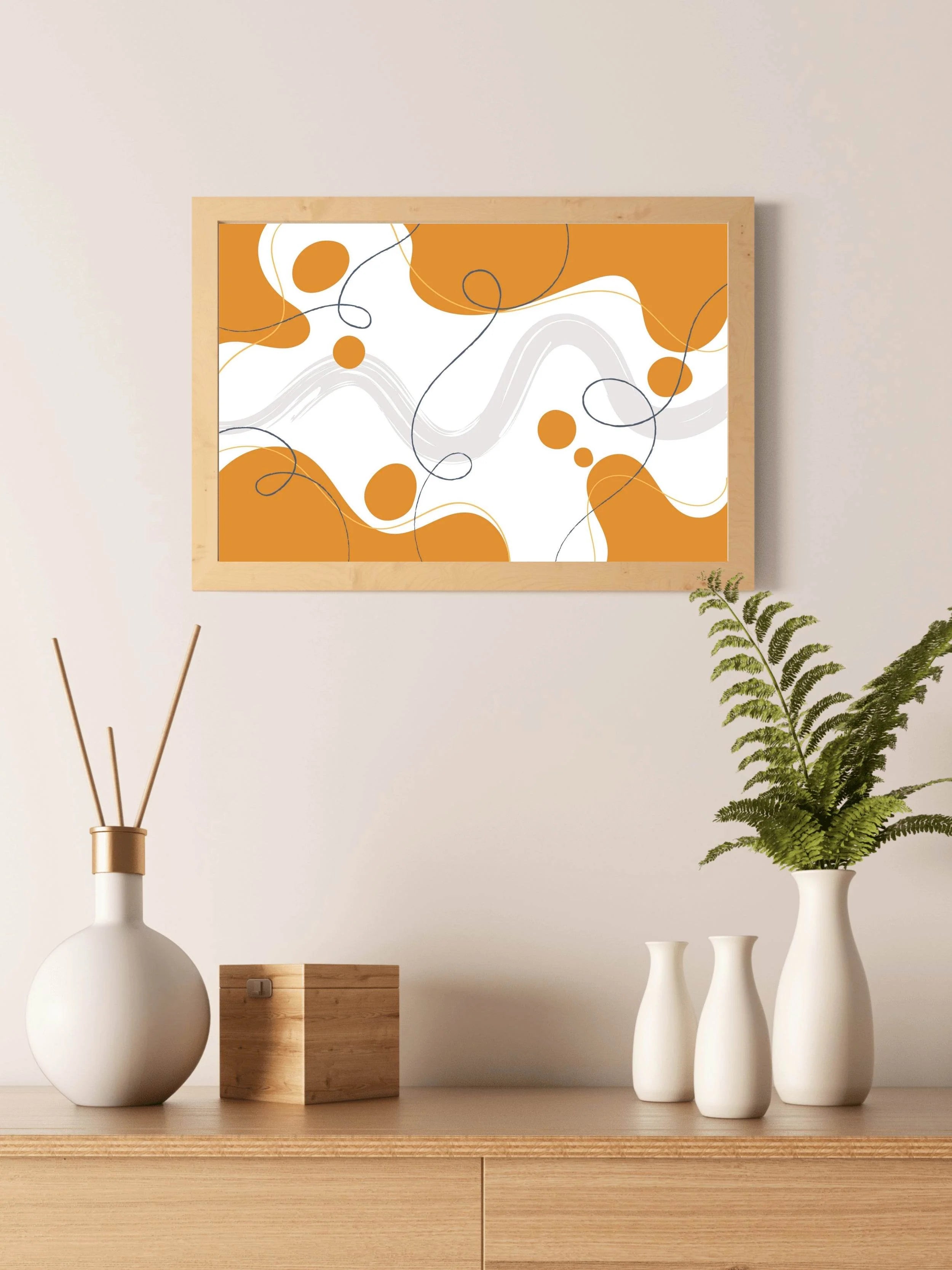 Colorful Minimal Lines Wall Art - beink online art store