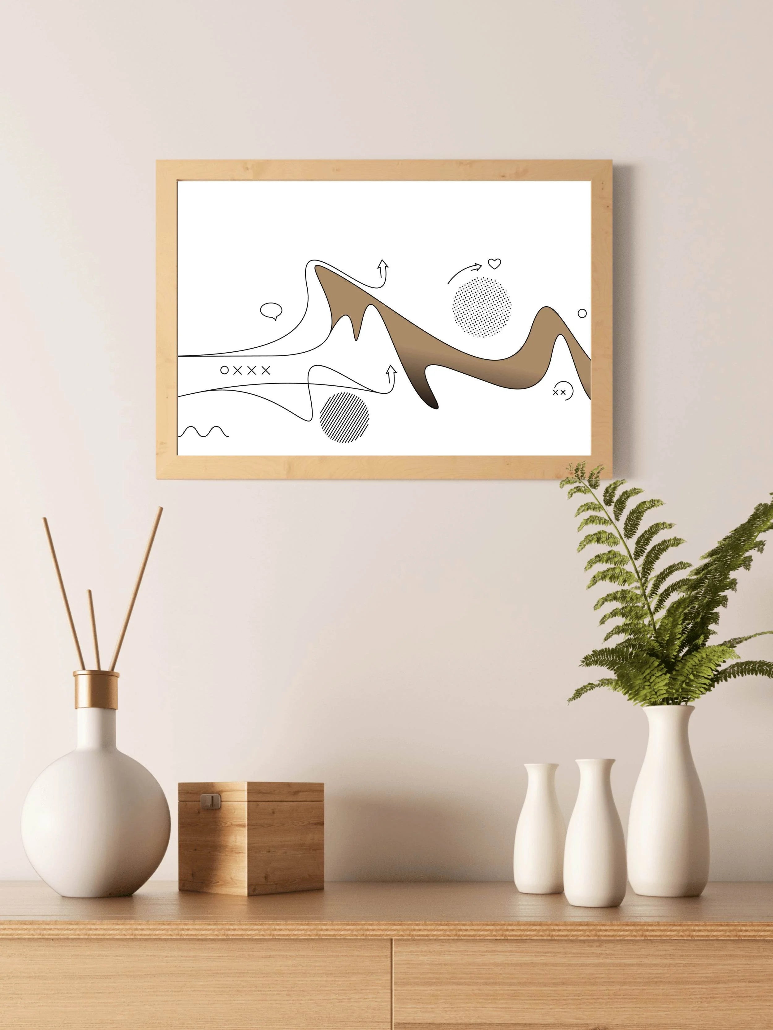 Creative Colored Line Art - beink online art store