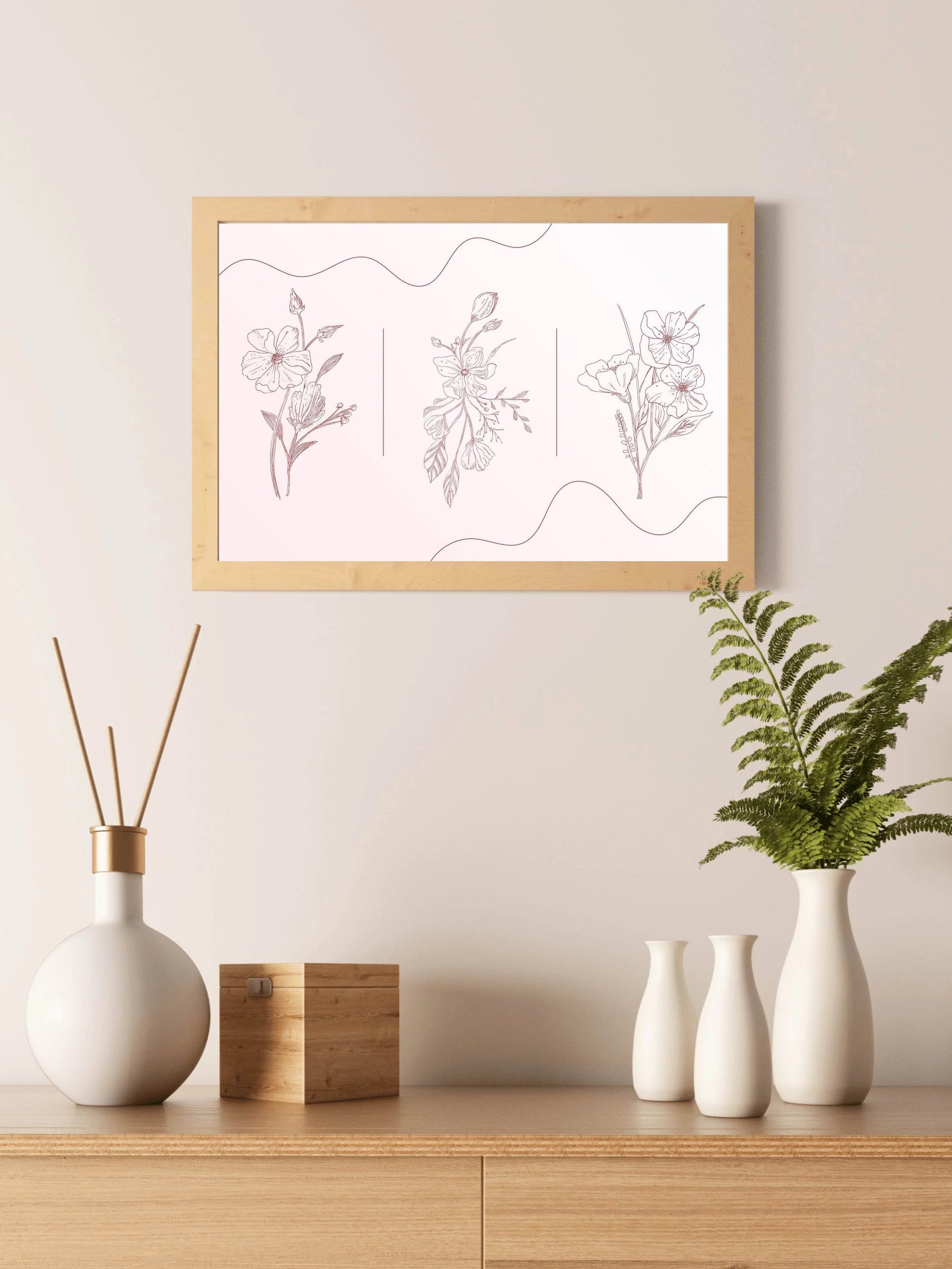 Design of Calendula Officinalis Flowers Wall Art - beink online art store