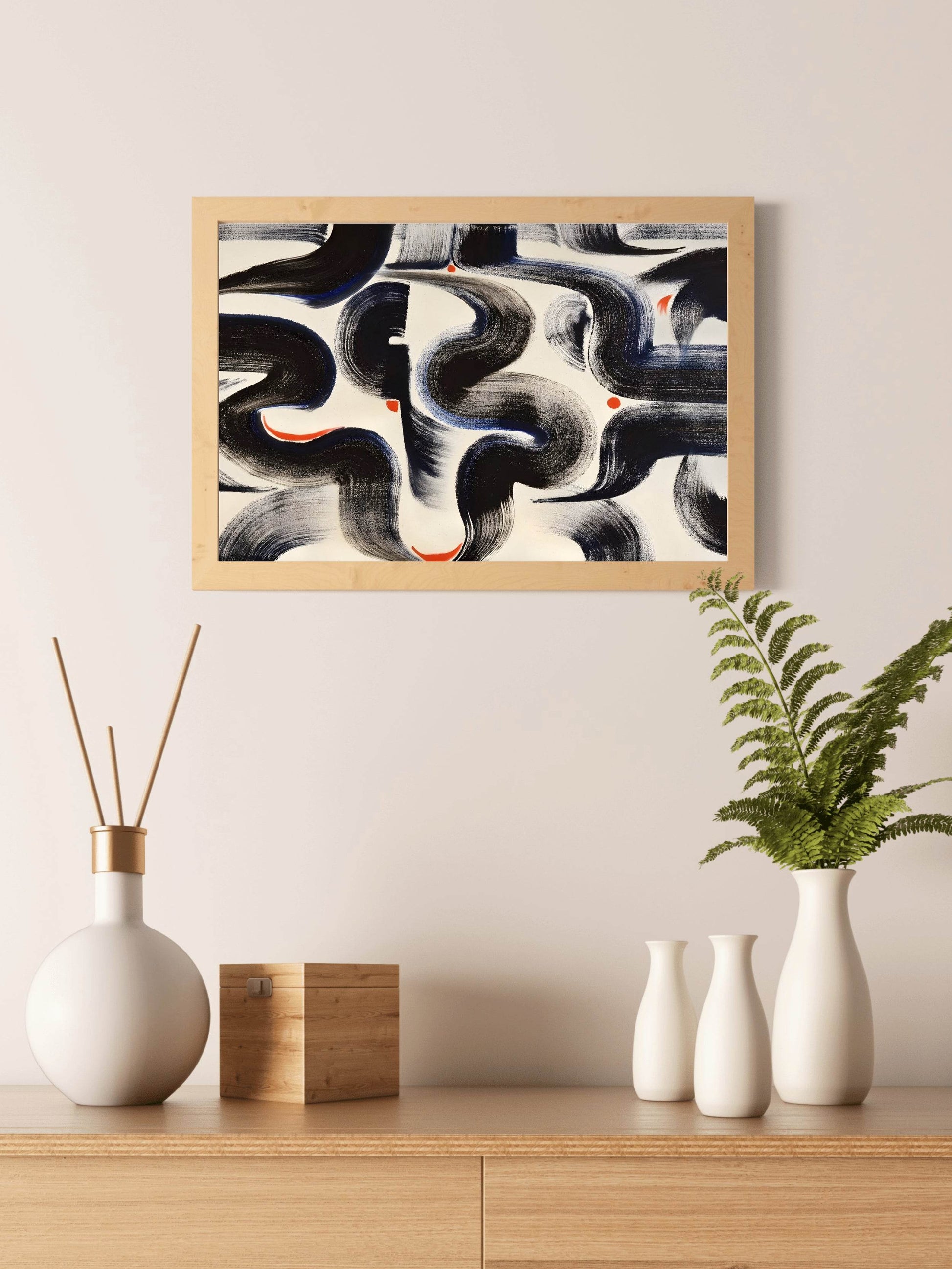 Intertwined Currents Modern Wall Art - beink online art store