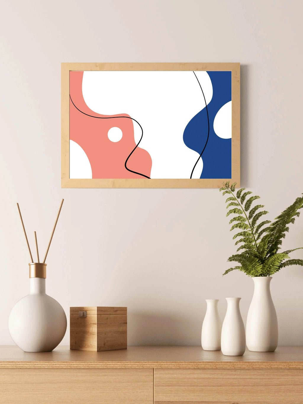 Handmade Opposite Faces Abstract Wall Art - beink online art store