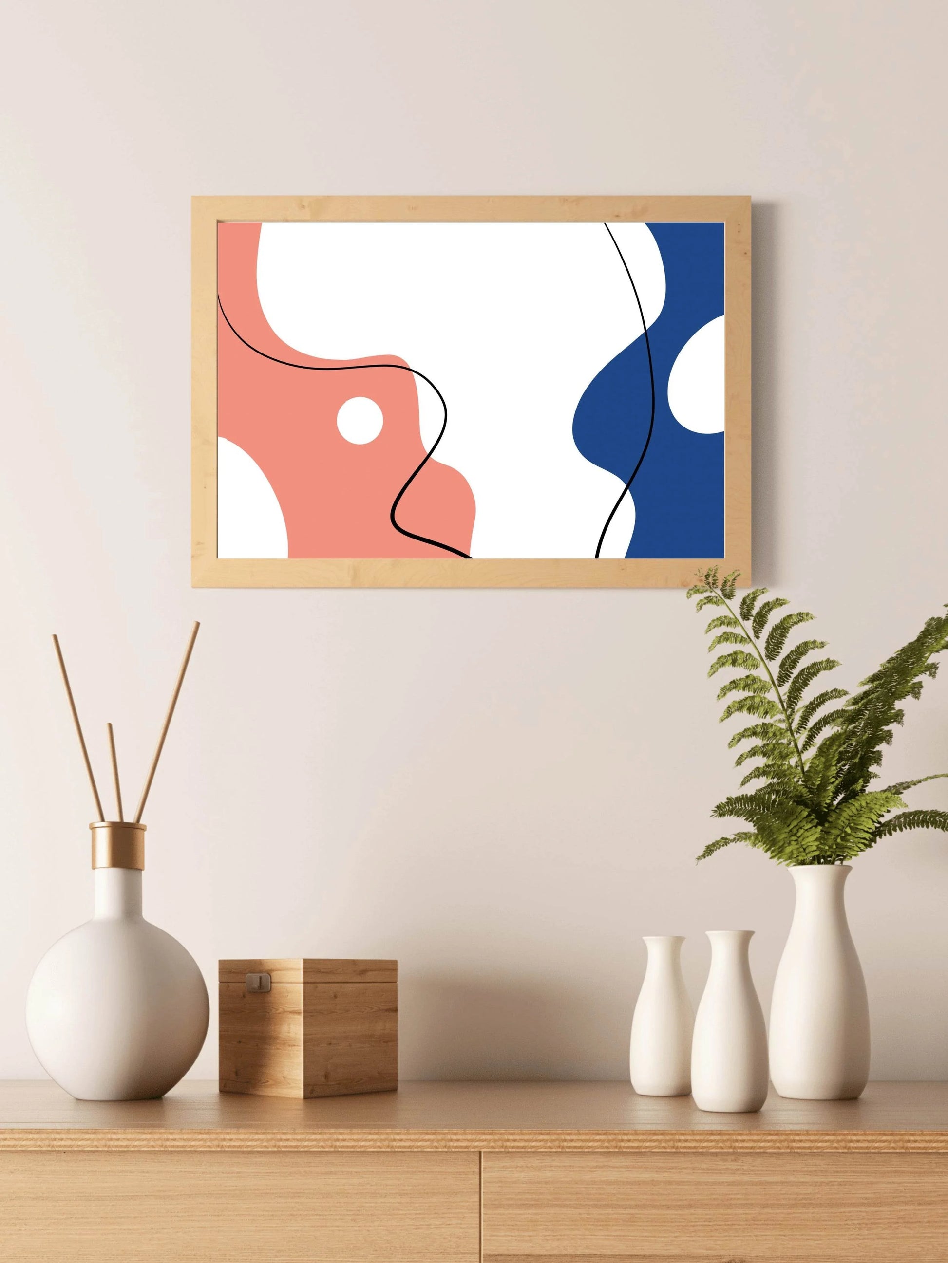 Handmade Opposite Faces Abstract Wall Art - beink online art store
