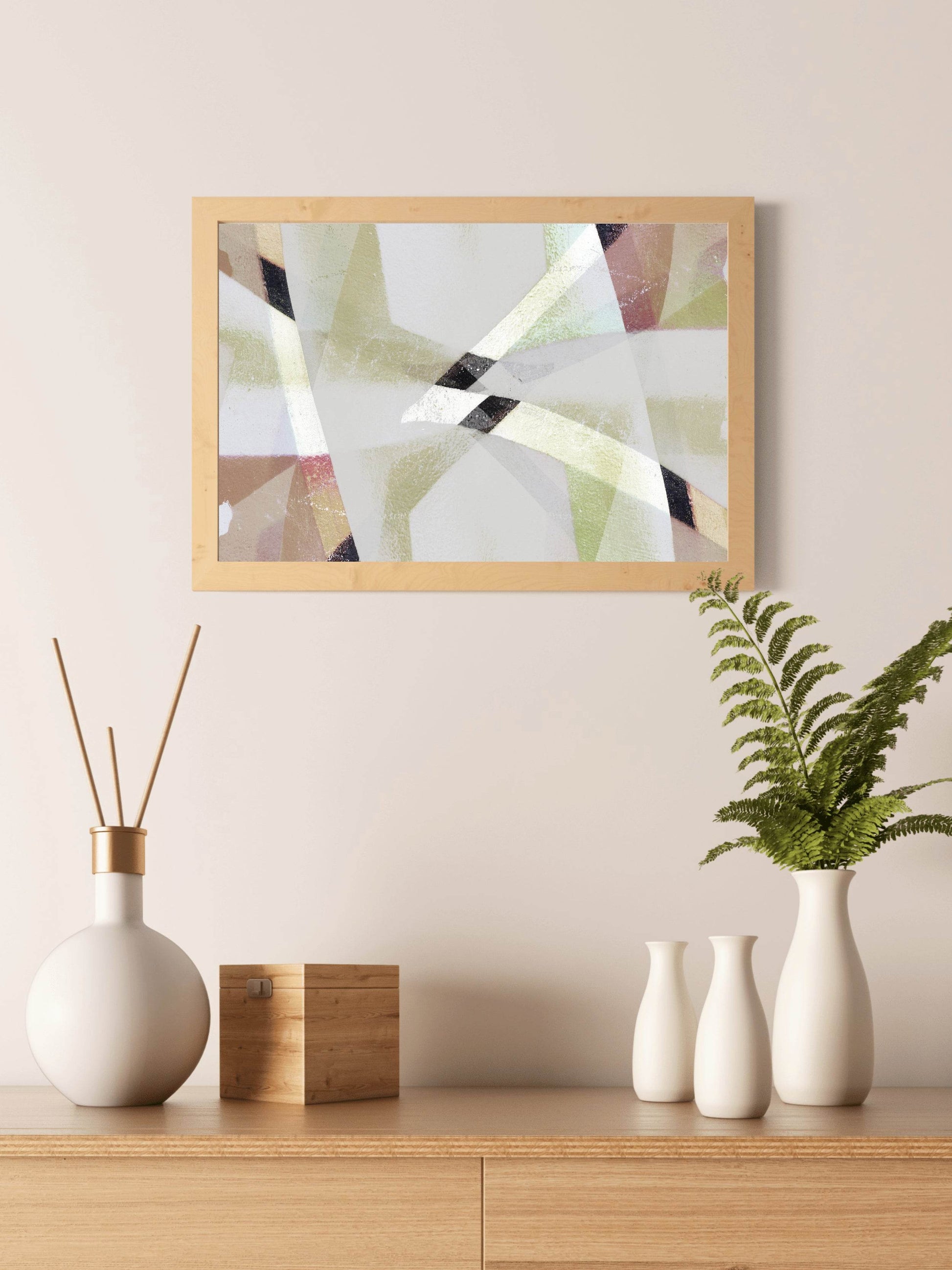 Geometric Patchwork Abstract Wall Art - beink online art store