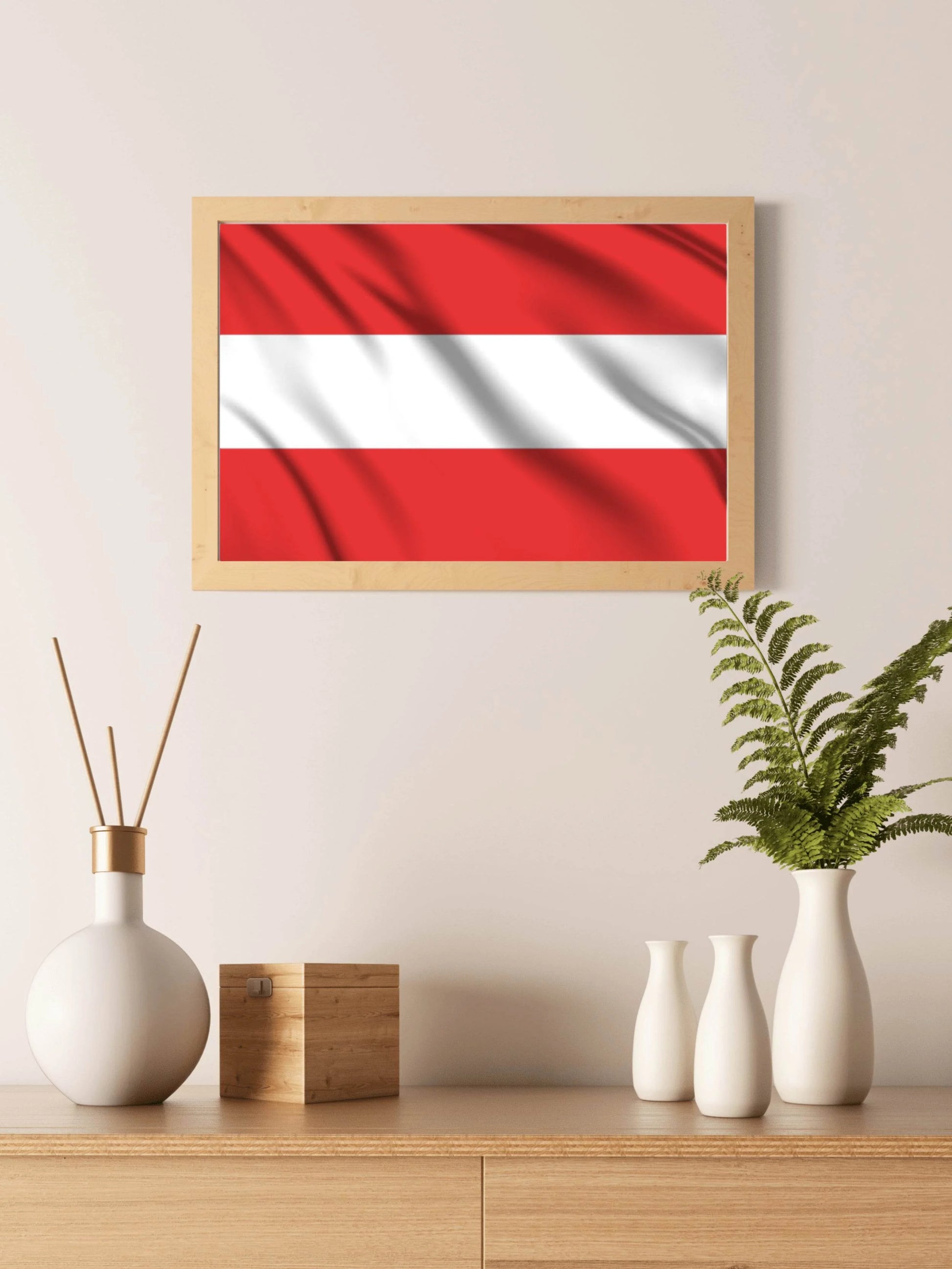 Austria National Flag Wall Art - beink online art store
