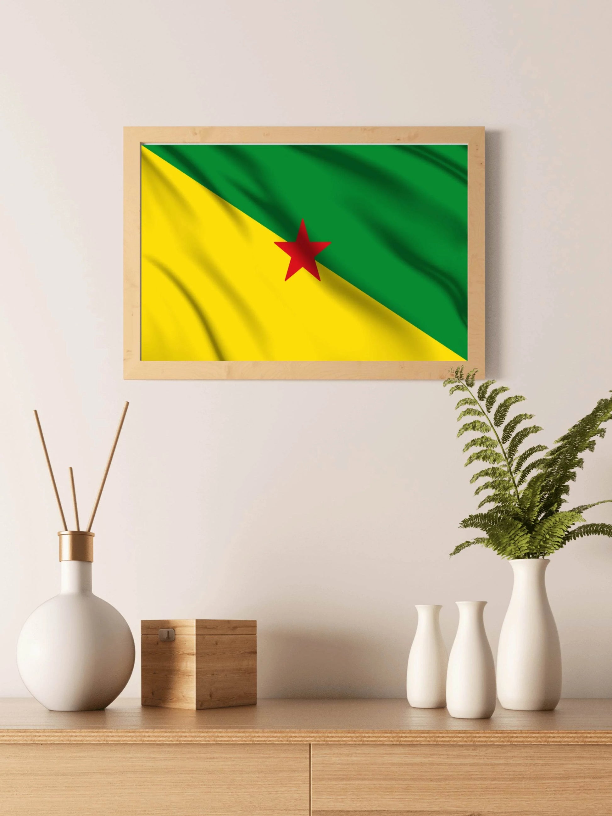 Guyana National Flag Wall Art - beink online art store