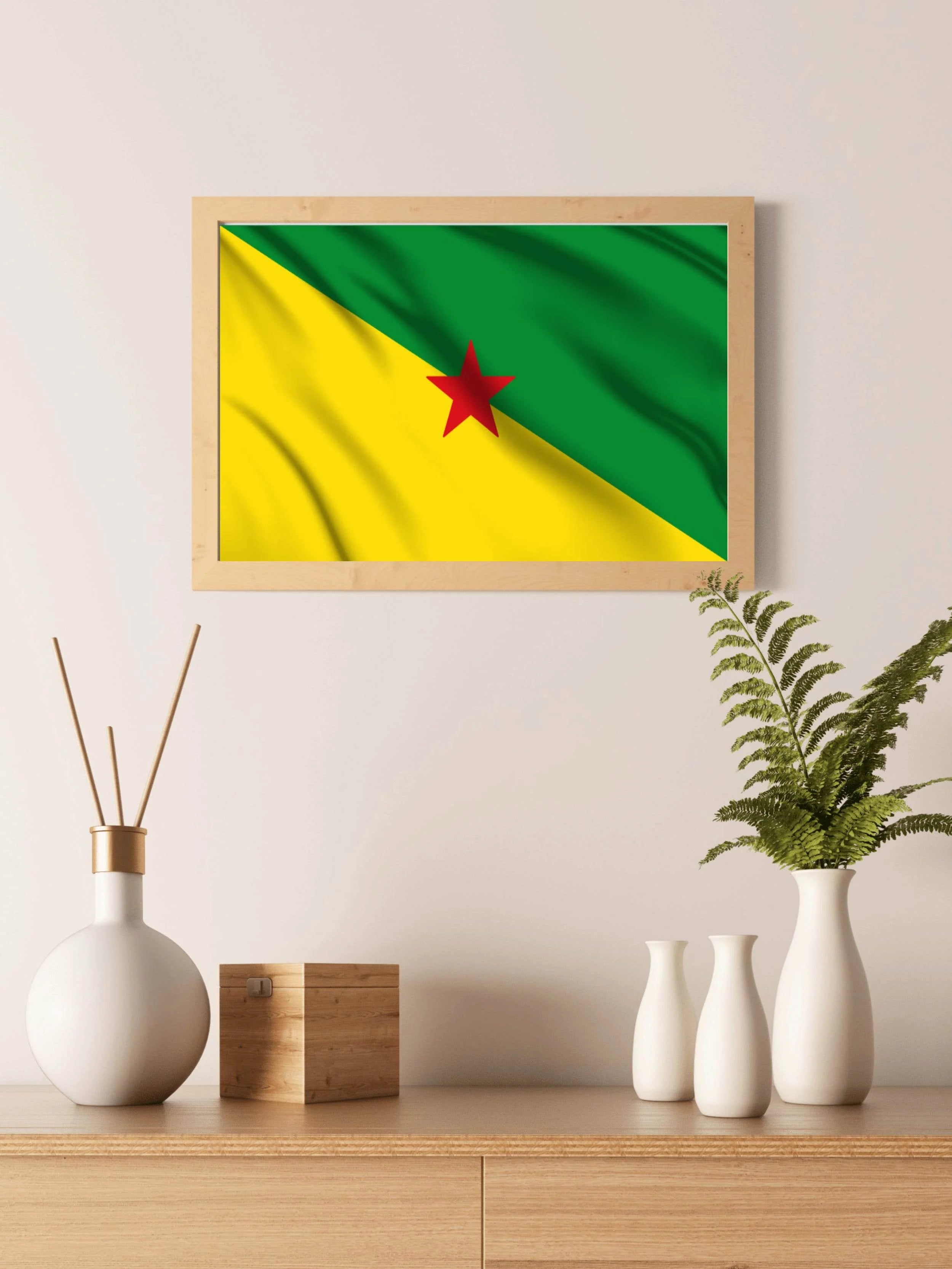 Guyana National Flag Wall Art - beink online art store