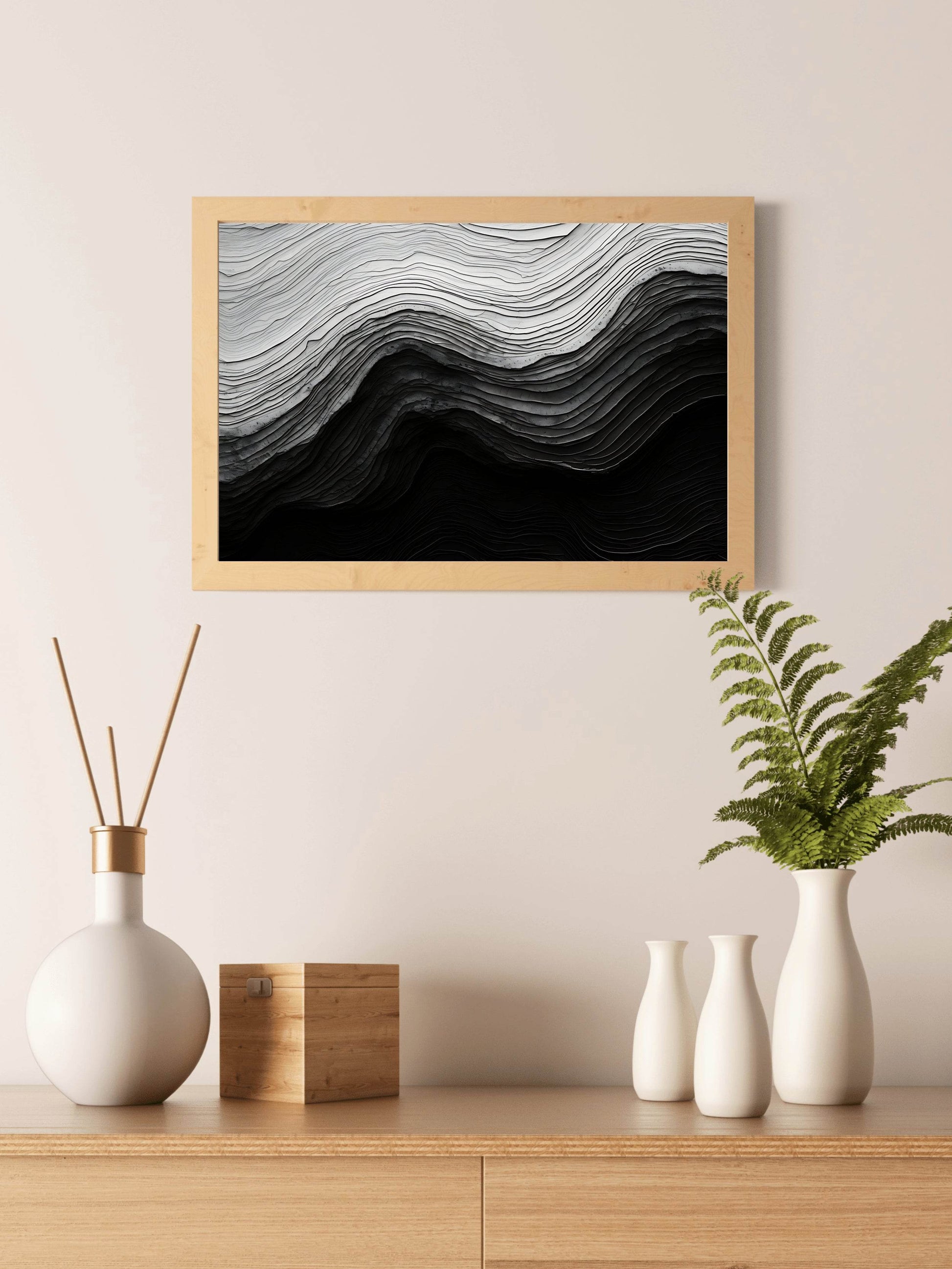 Rock Shadow Abstract Wall Art - beink online art store