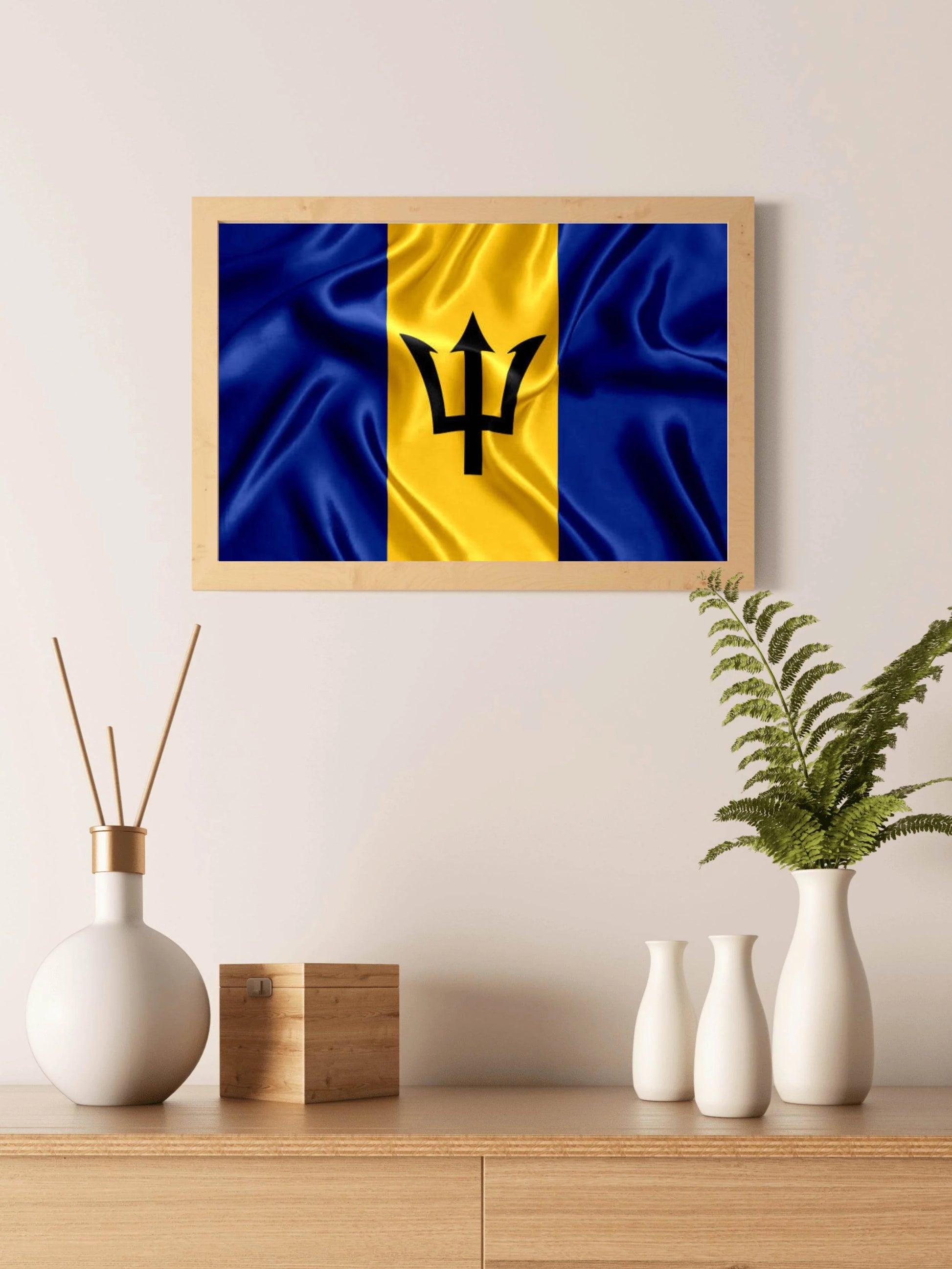 Barbados National Flag Wall Art - beink online art store