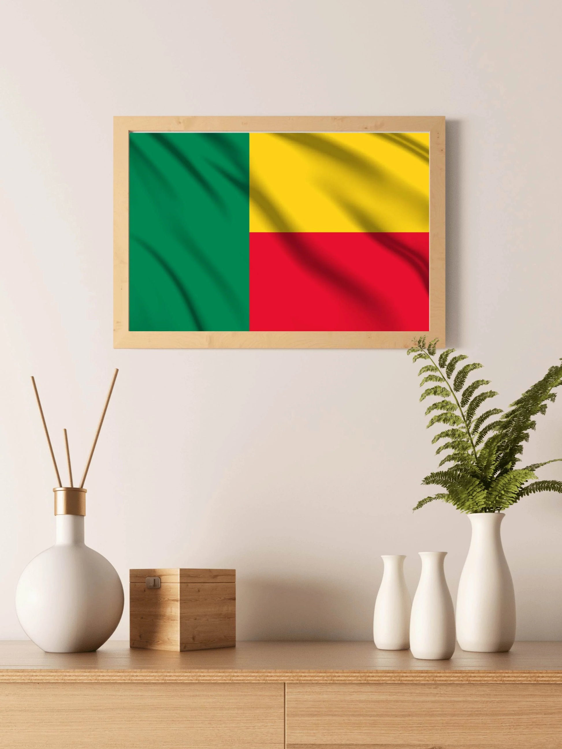 Benin National Flag Wall Art - beink online art store