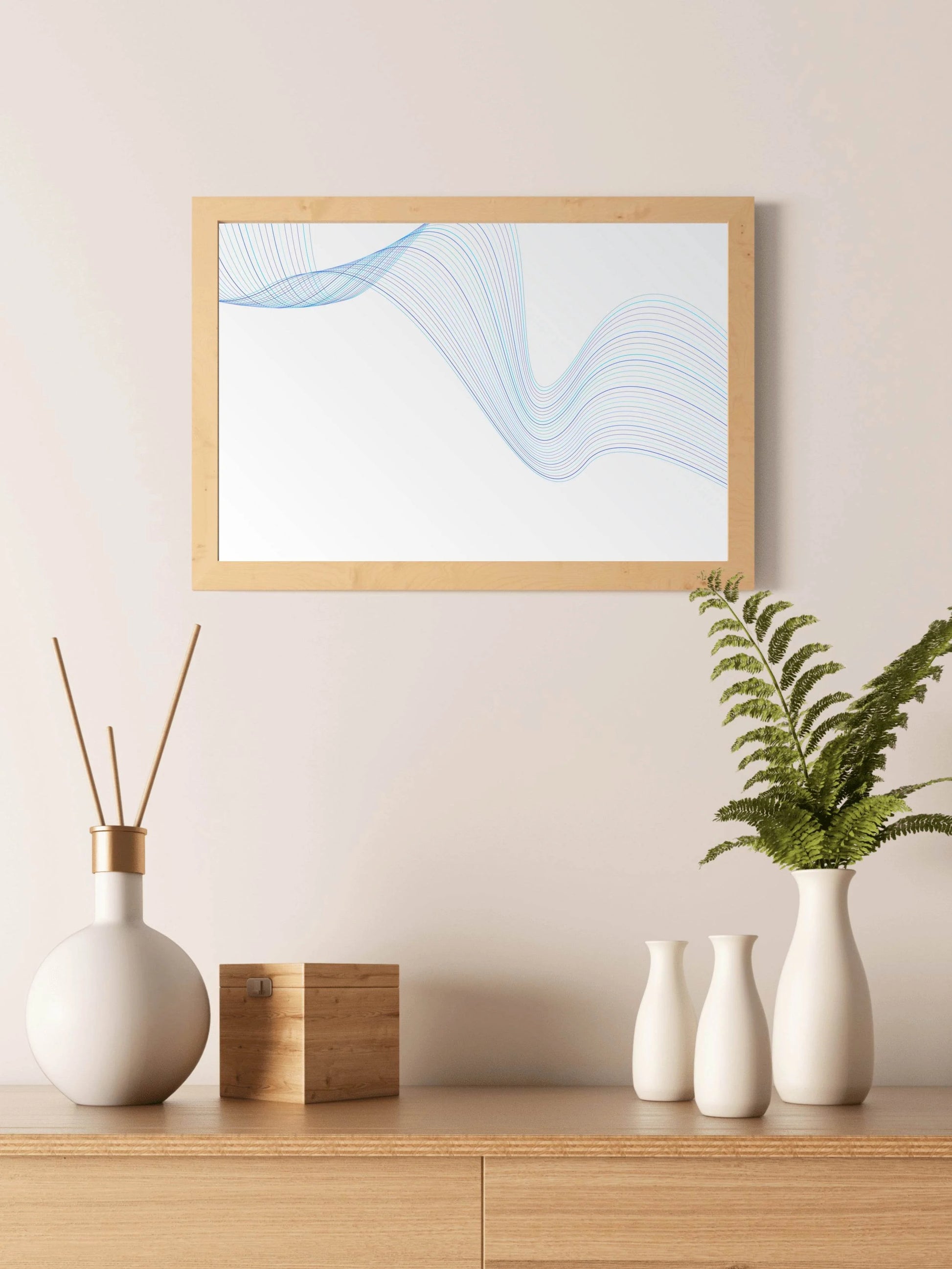 Technology Waves Abstract Wall Art - beink online art store
