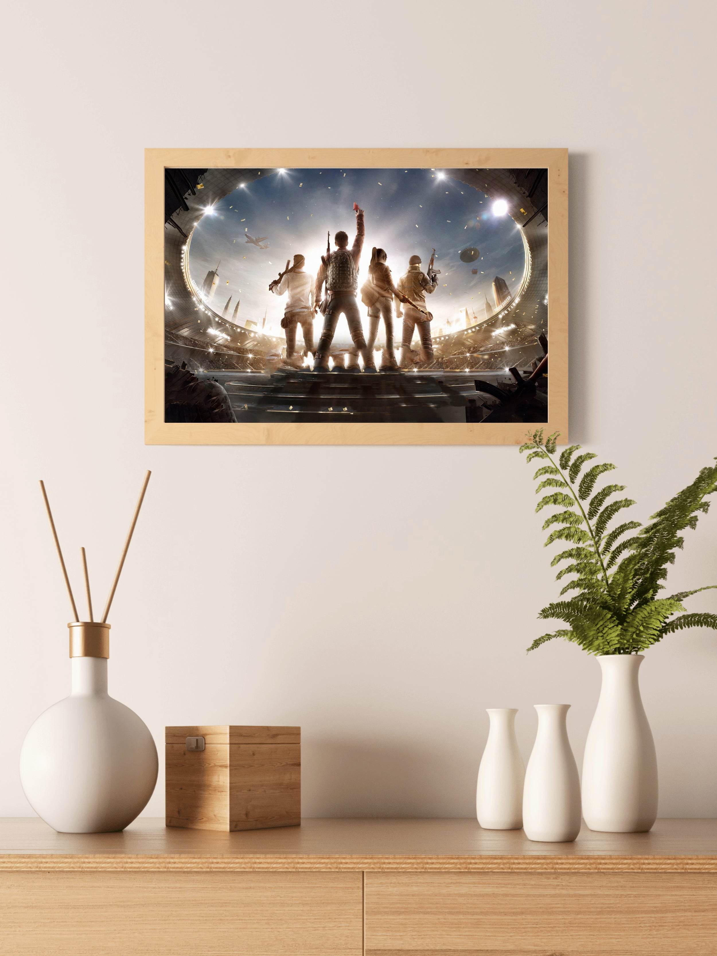 PUBG in Stadium Gaming Wall Art - beink online art store