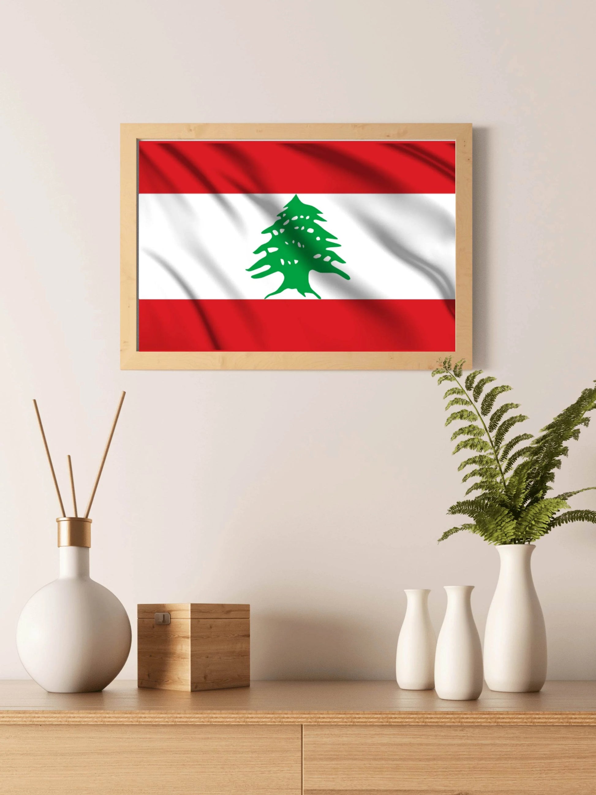 Lebanon National Flag Wall Art - beink online art store