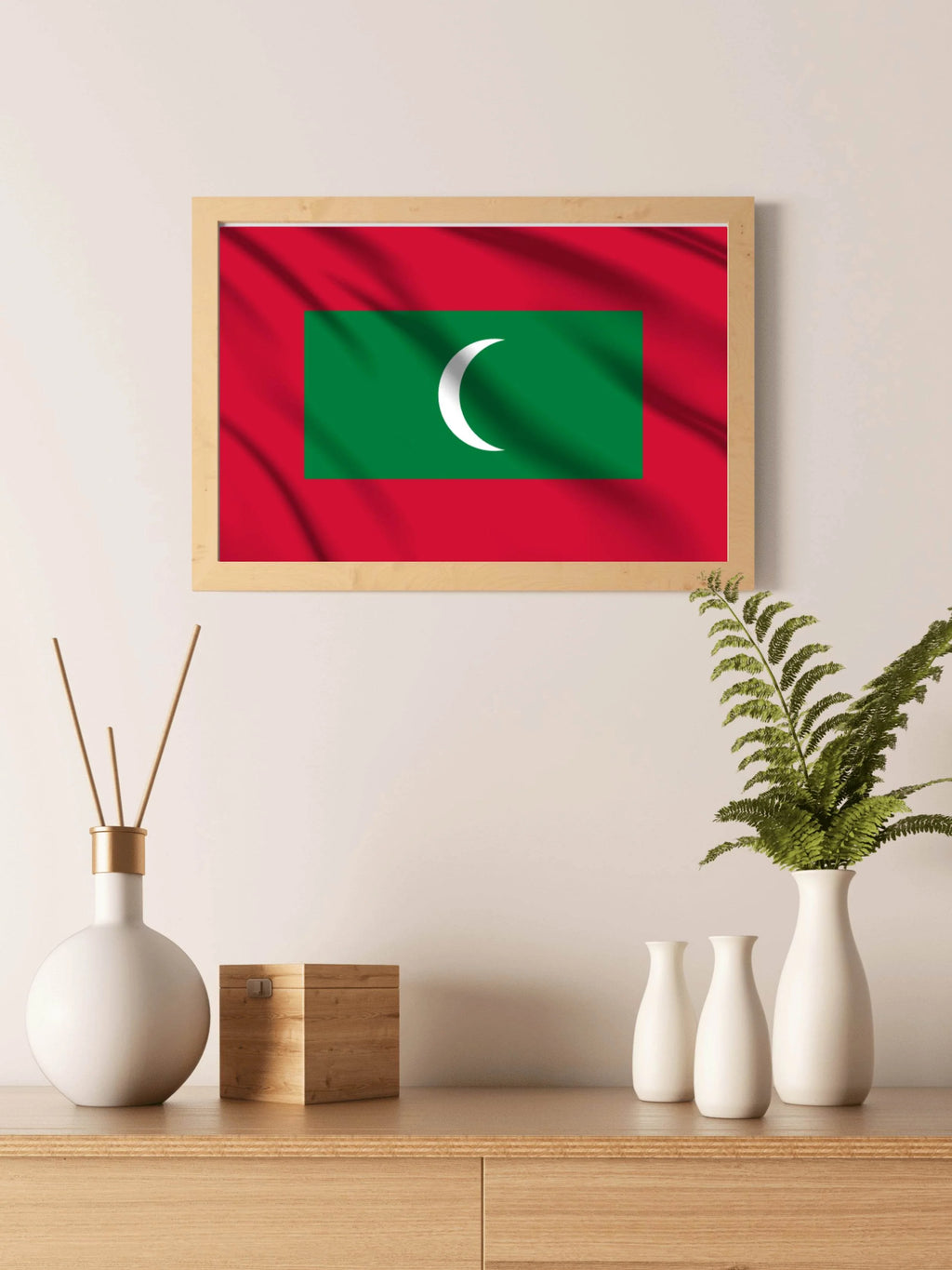 Maldives National Flag Wall Art - beink online art store
