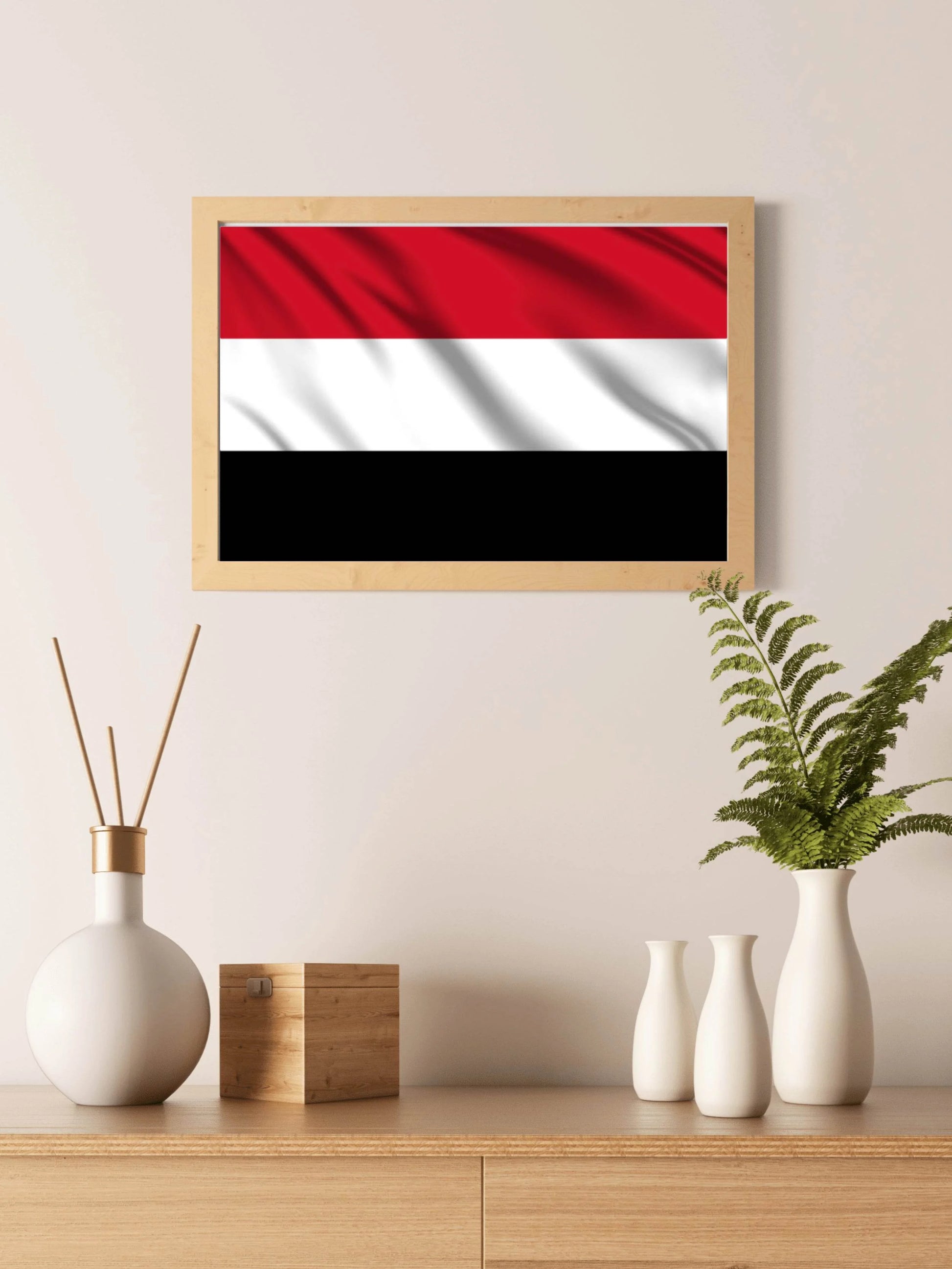 Yemen National Flag Wall Art - beink online art store