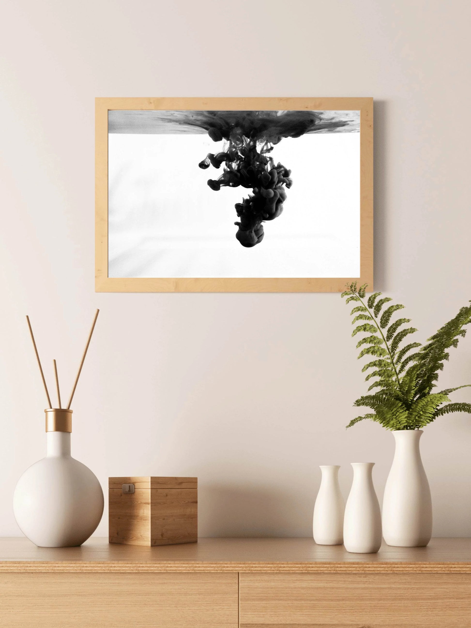 Liquid Pigment Black & White Wall Art - beink online art store