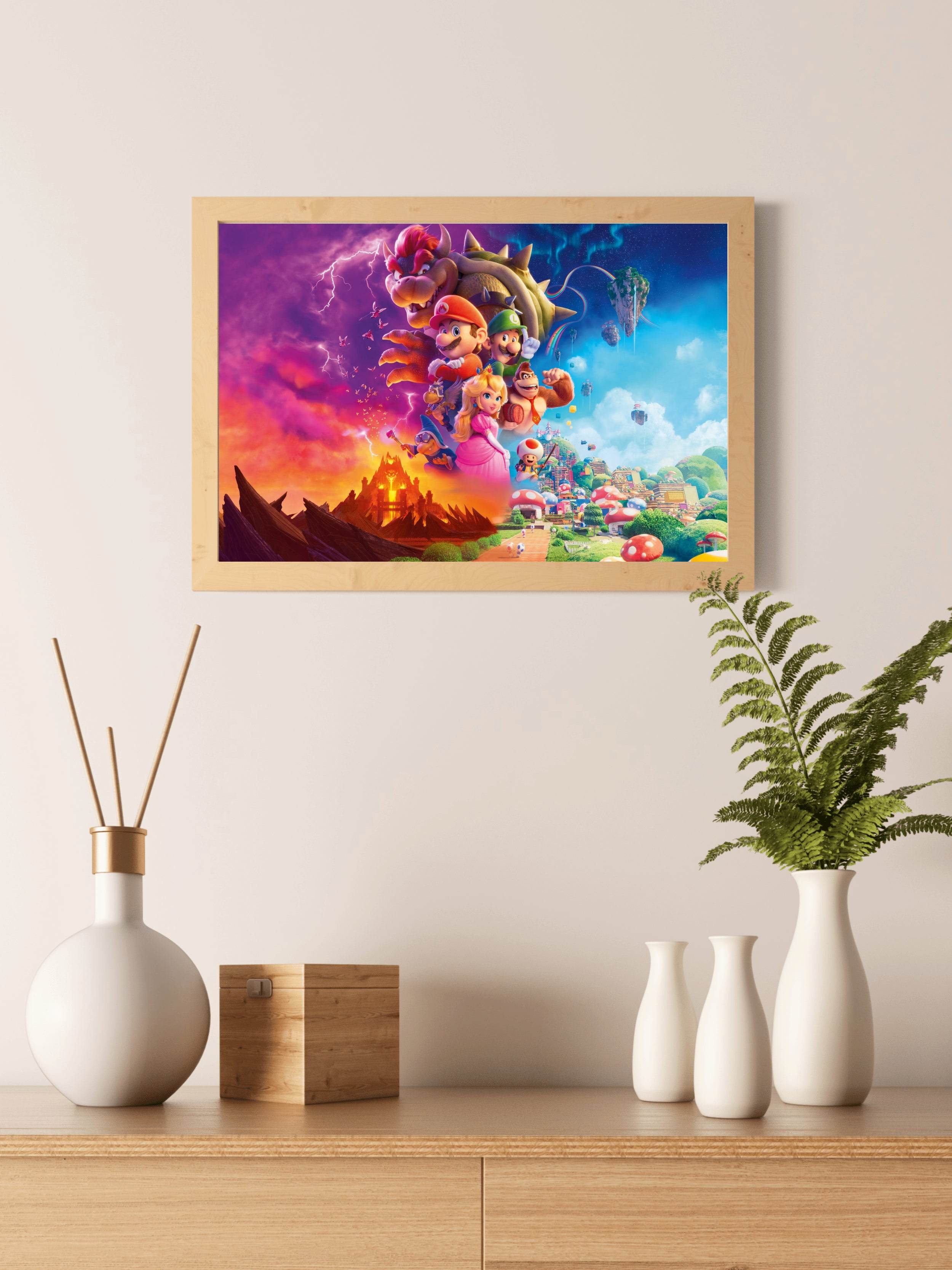 Super Mario Movie and The Mushroom Kingdom Wall Art - beink online art store
