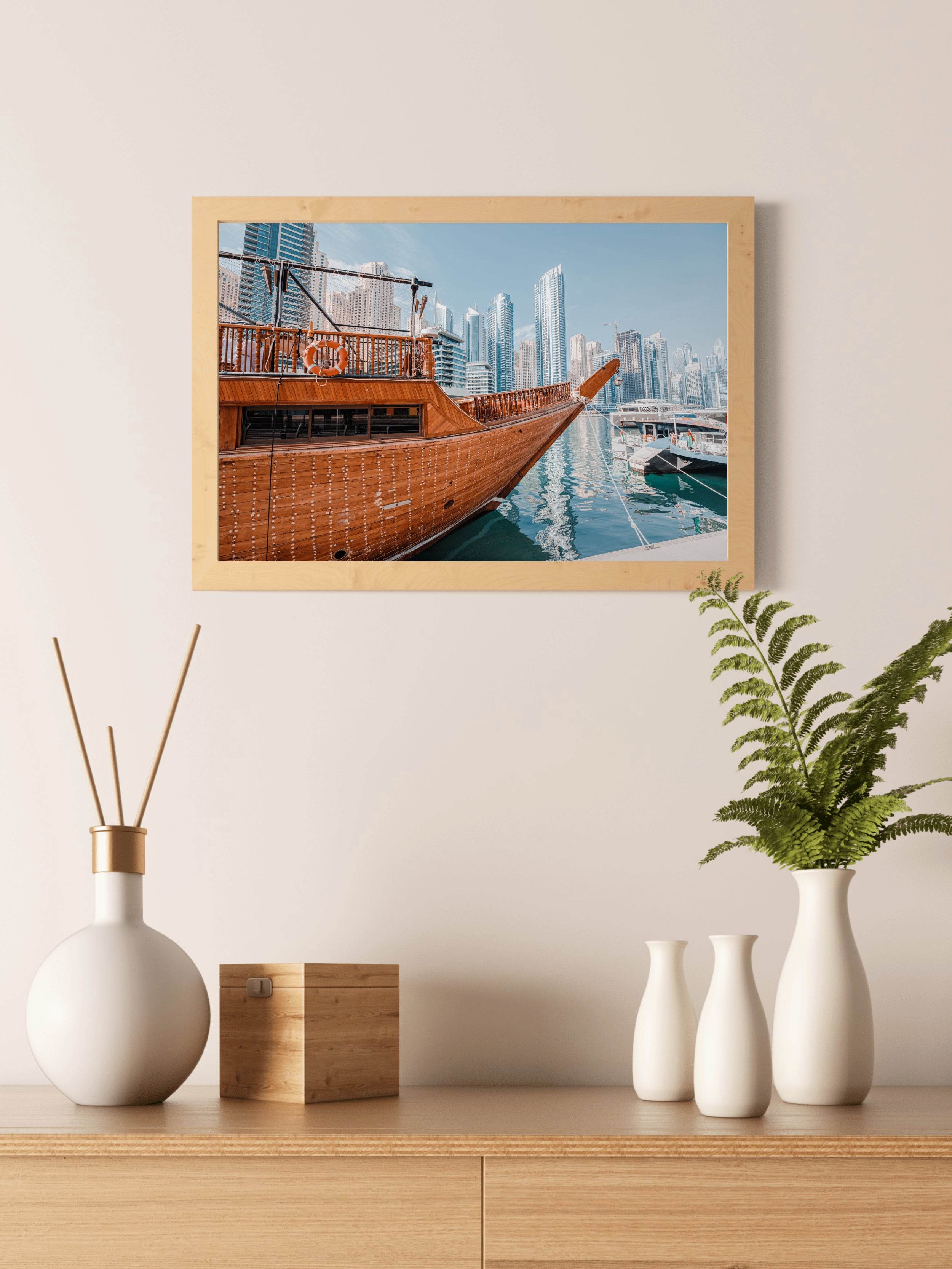 The Dhow and the Skyline Wall Art - beink online art store