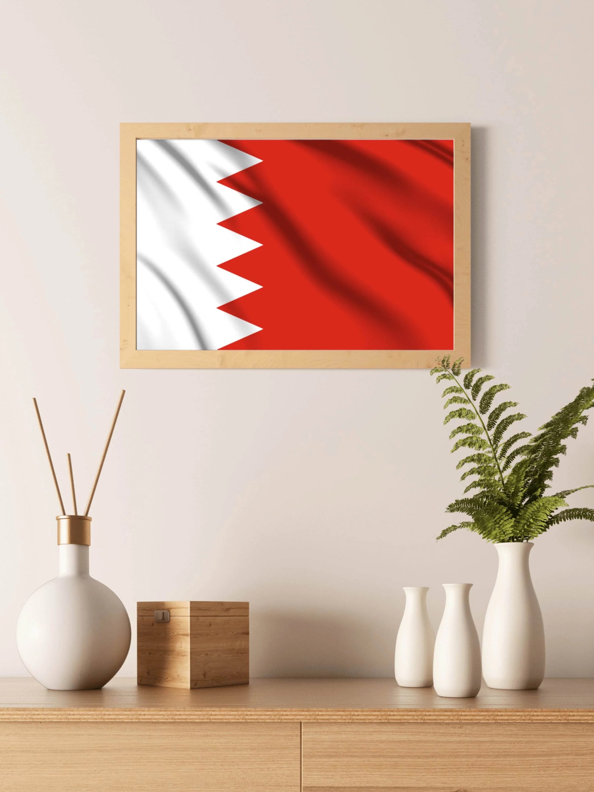 Bahrain National Flag Wall Art - beink online art store