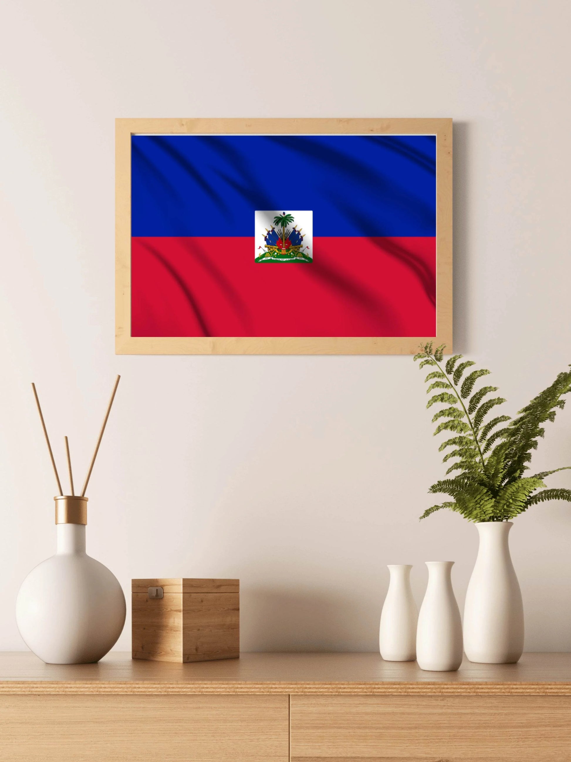 Haiti National Flag Wall Art - beink online art store