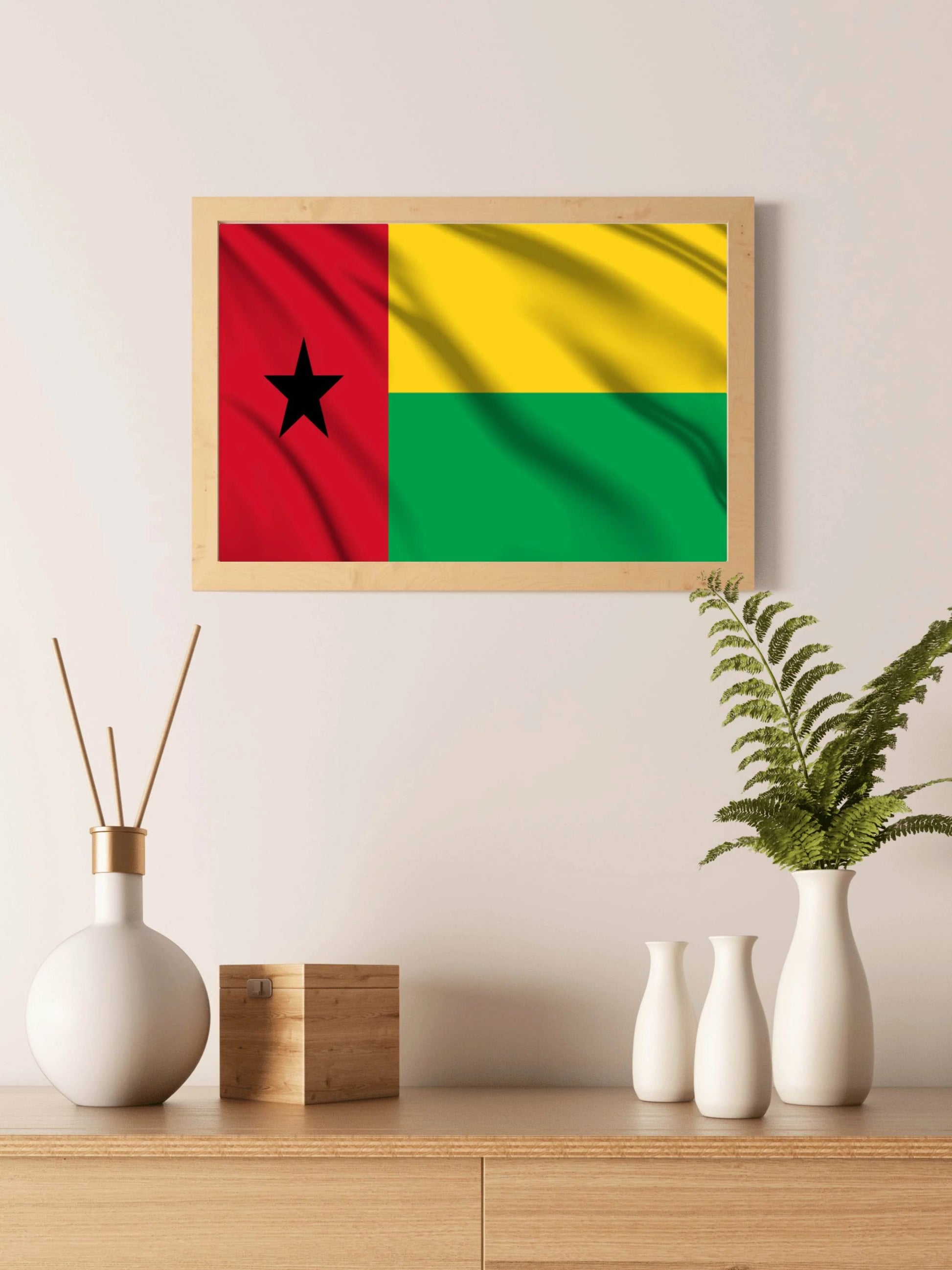 Guinea-Bissau National Flag Wall Art - beink online art store