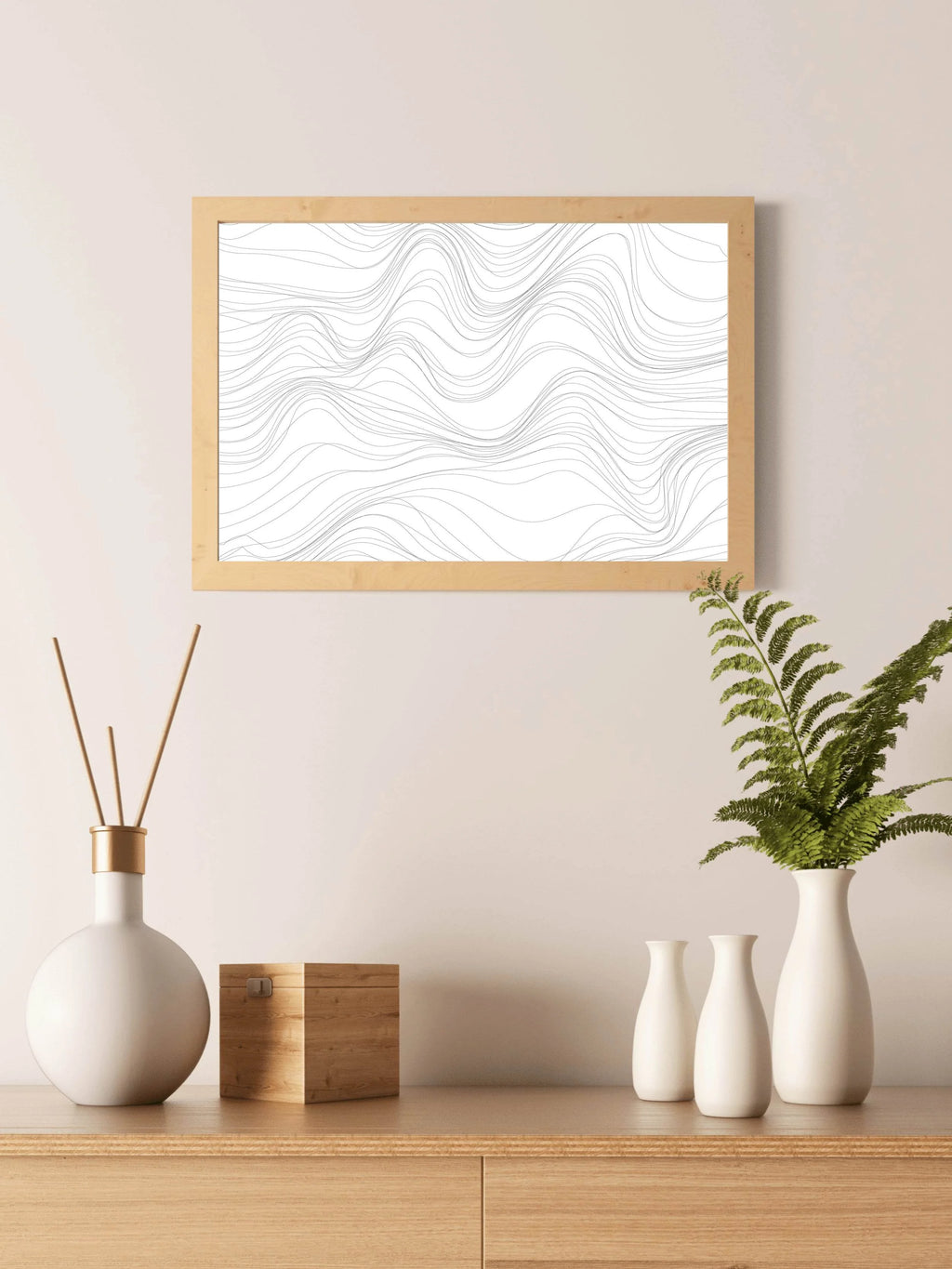 3D Black Lines Wall Art - beink online art store