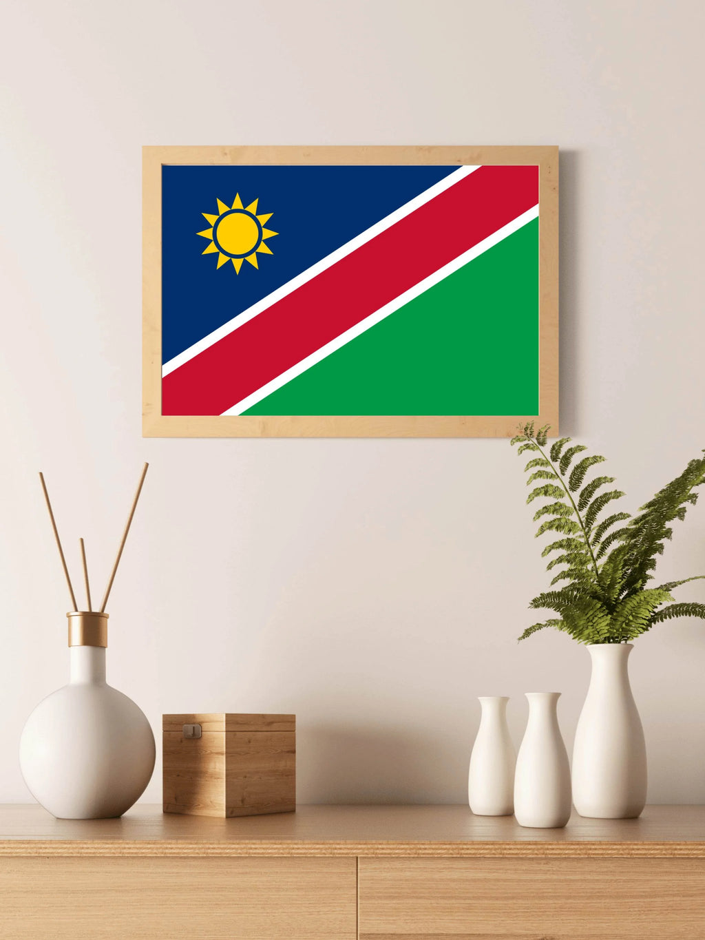 Namibia National Flag Wall Art - beink online art store