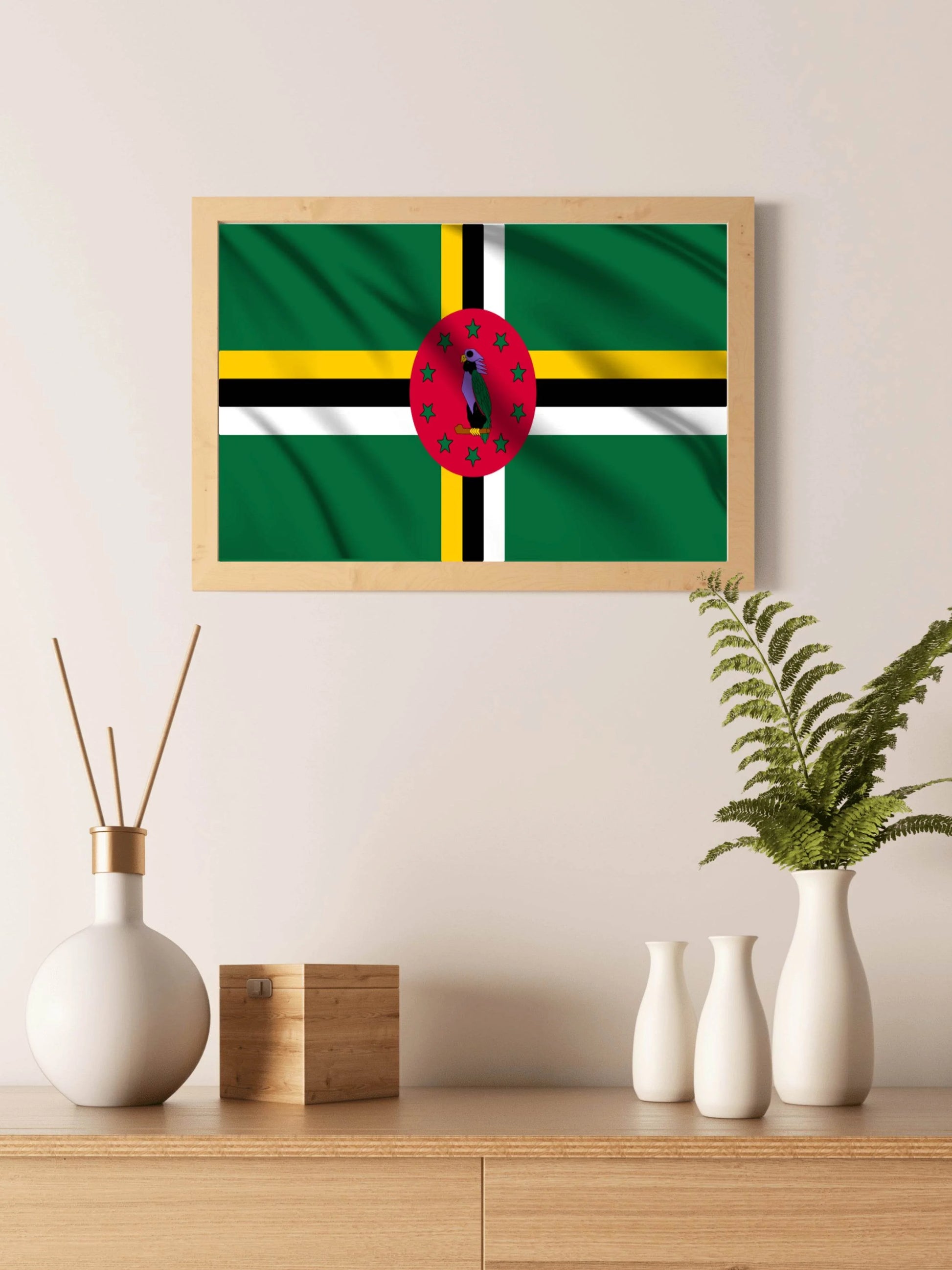 Dominica National Flag Wall Art - beink online art store