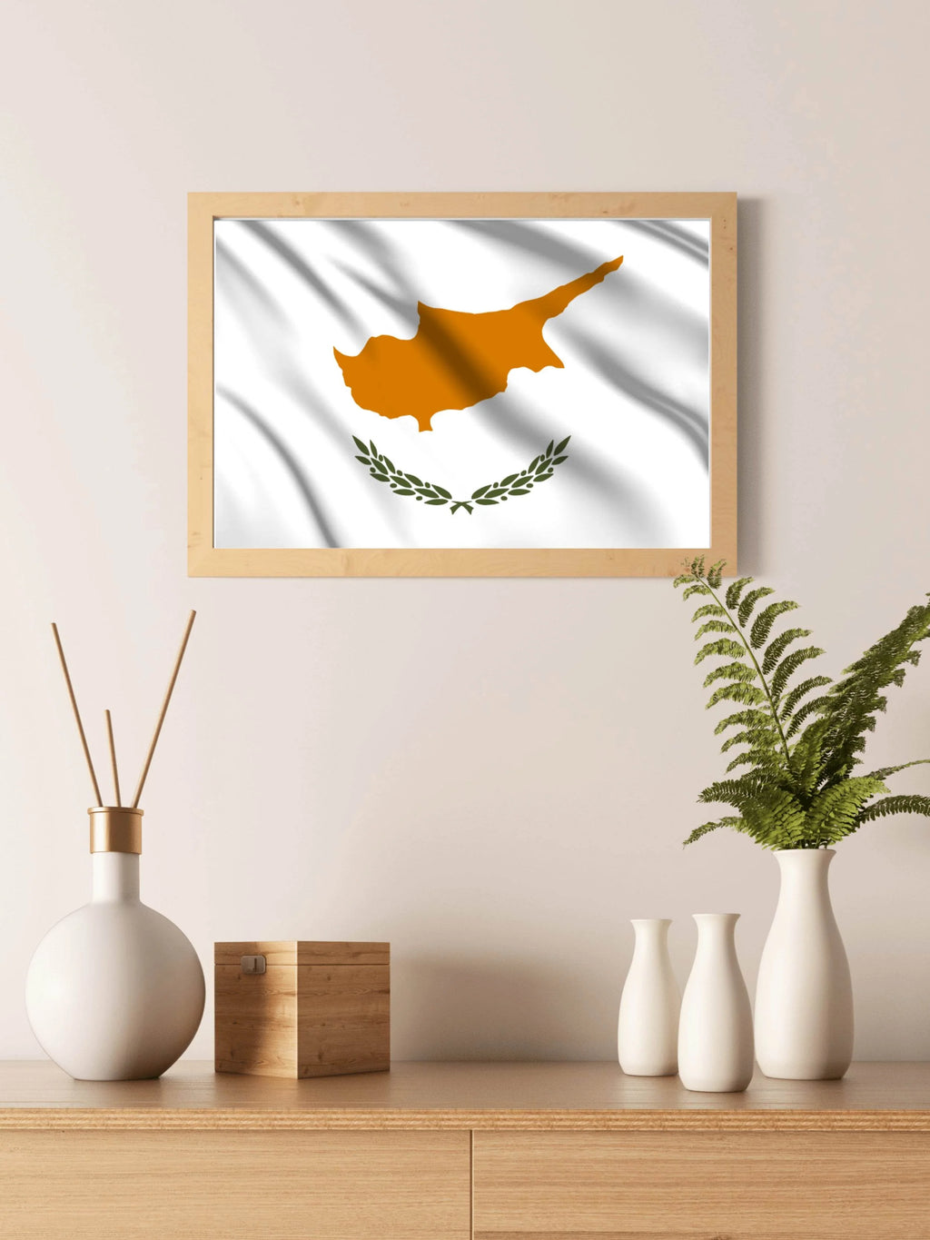 Cyprus National Flag Wall Art - beink online art store
