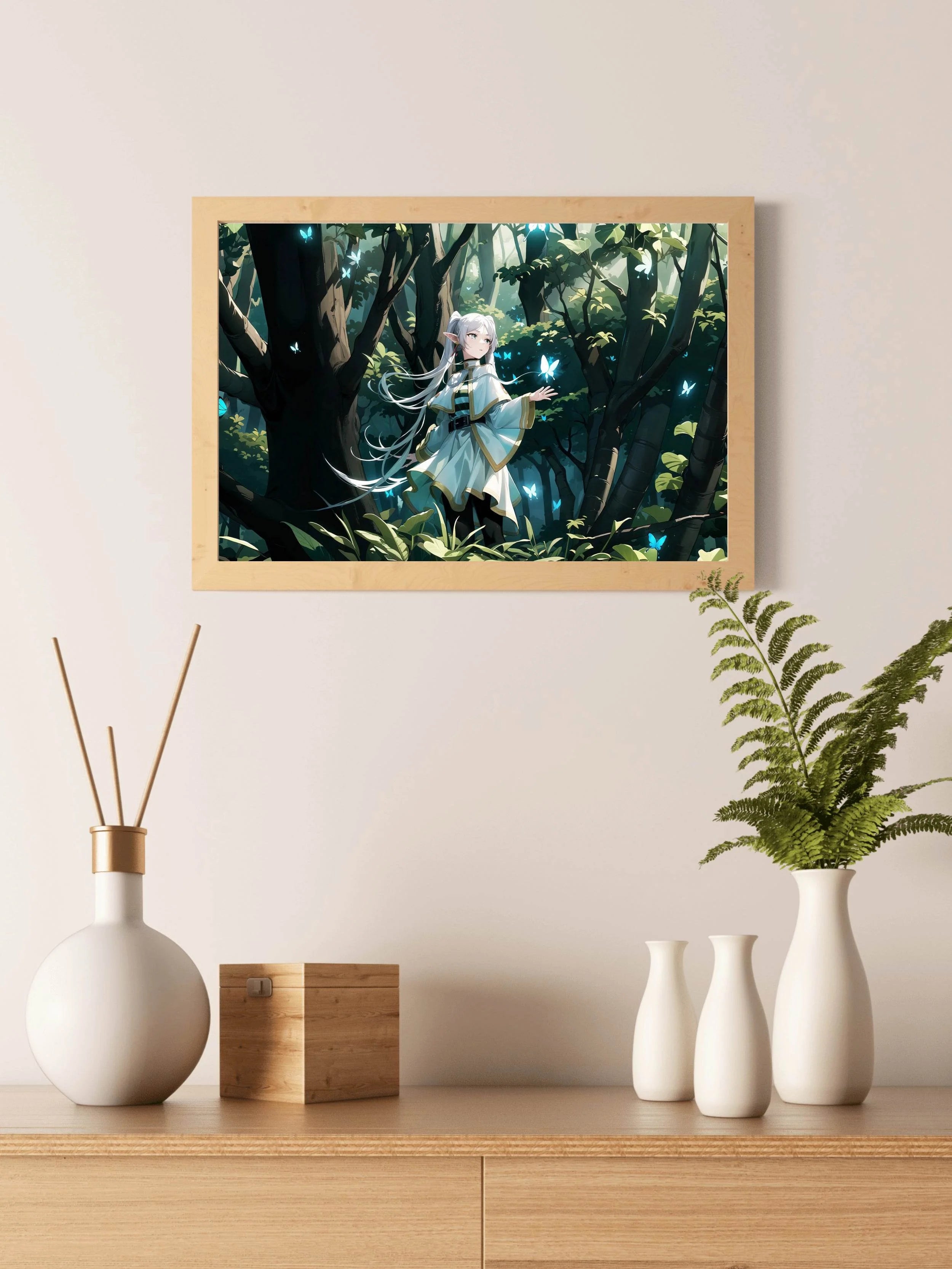 Frieren Magical Forest Anime Wall Art - beink online art store