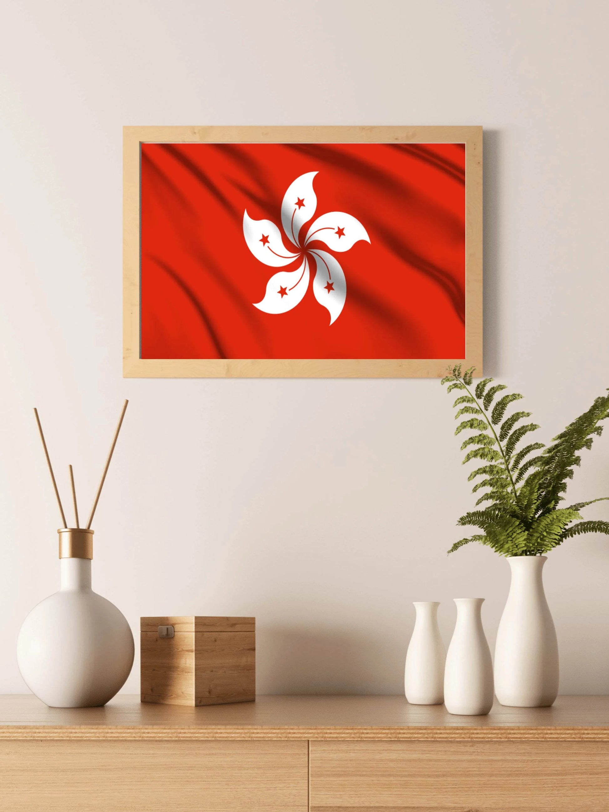 Hong Kong National Flag Wall Art - beink online art store