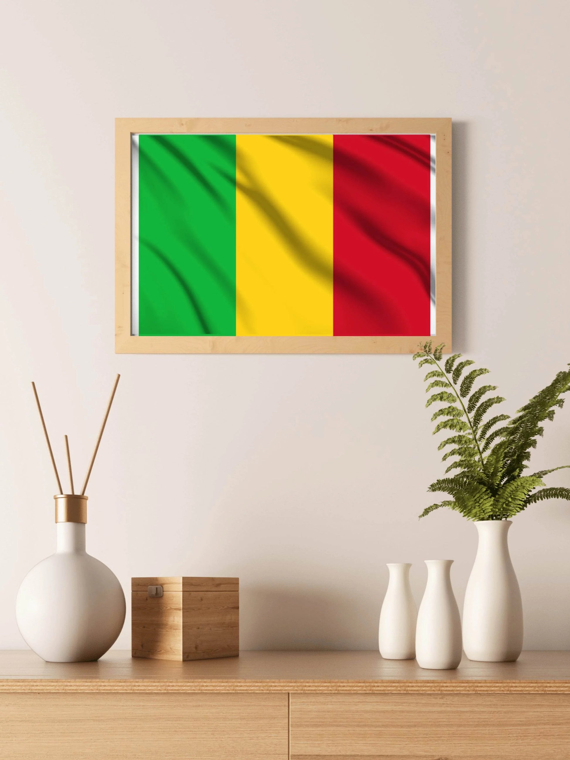 Mali National Flag Wall Art - beink online art store