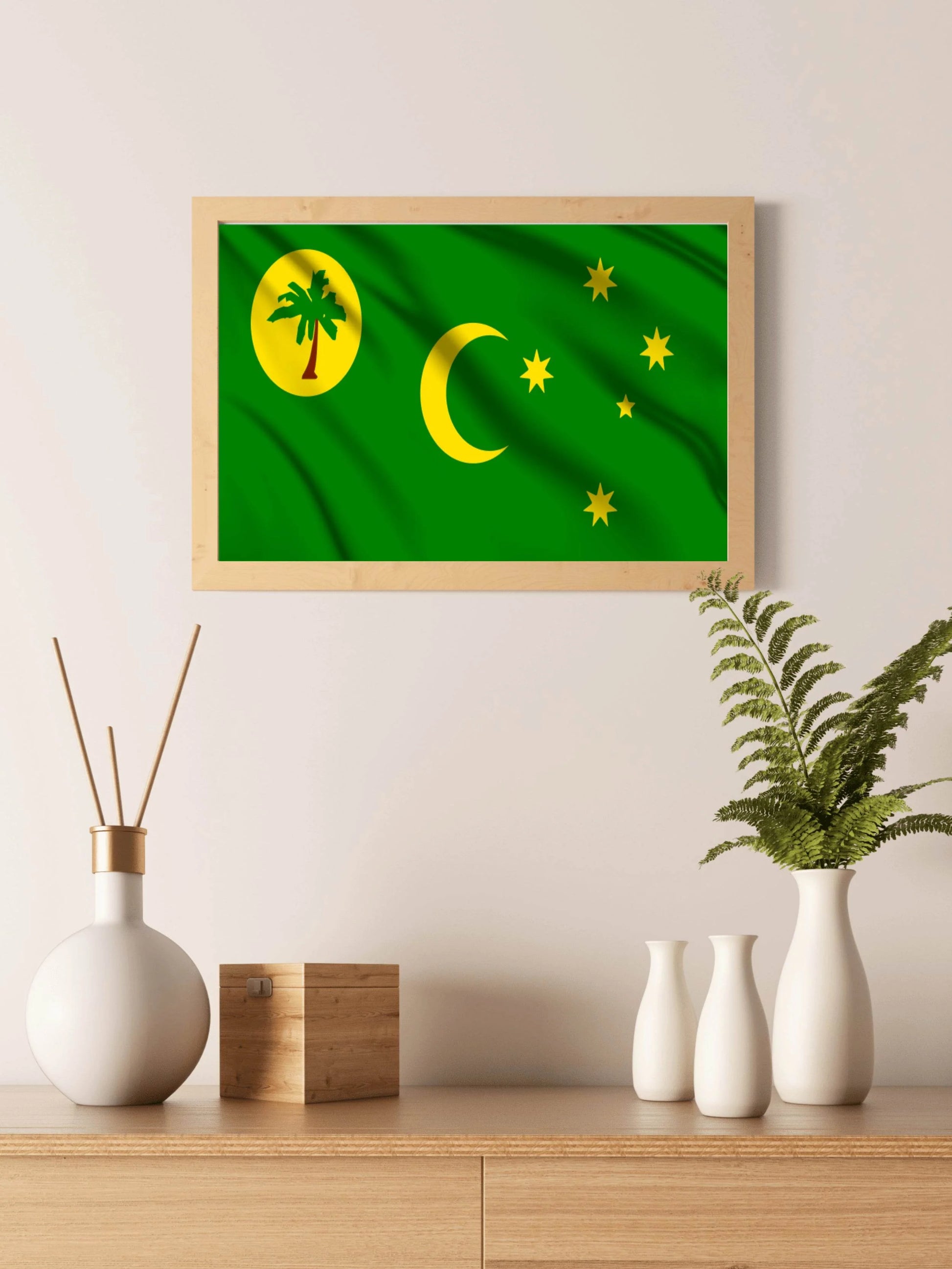 Cocos Islands Flag Wall Art - beink online art store