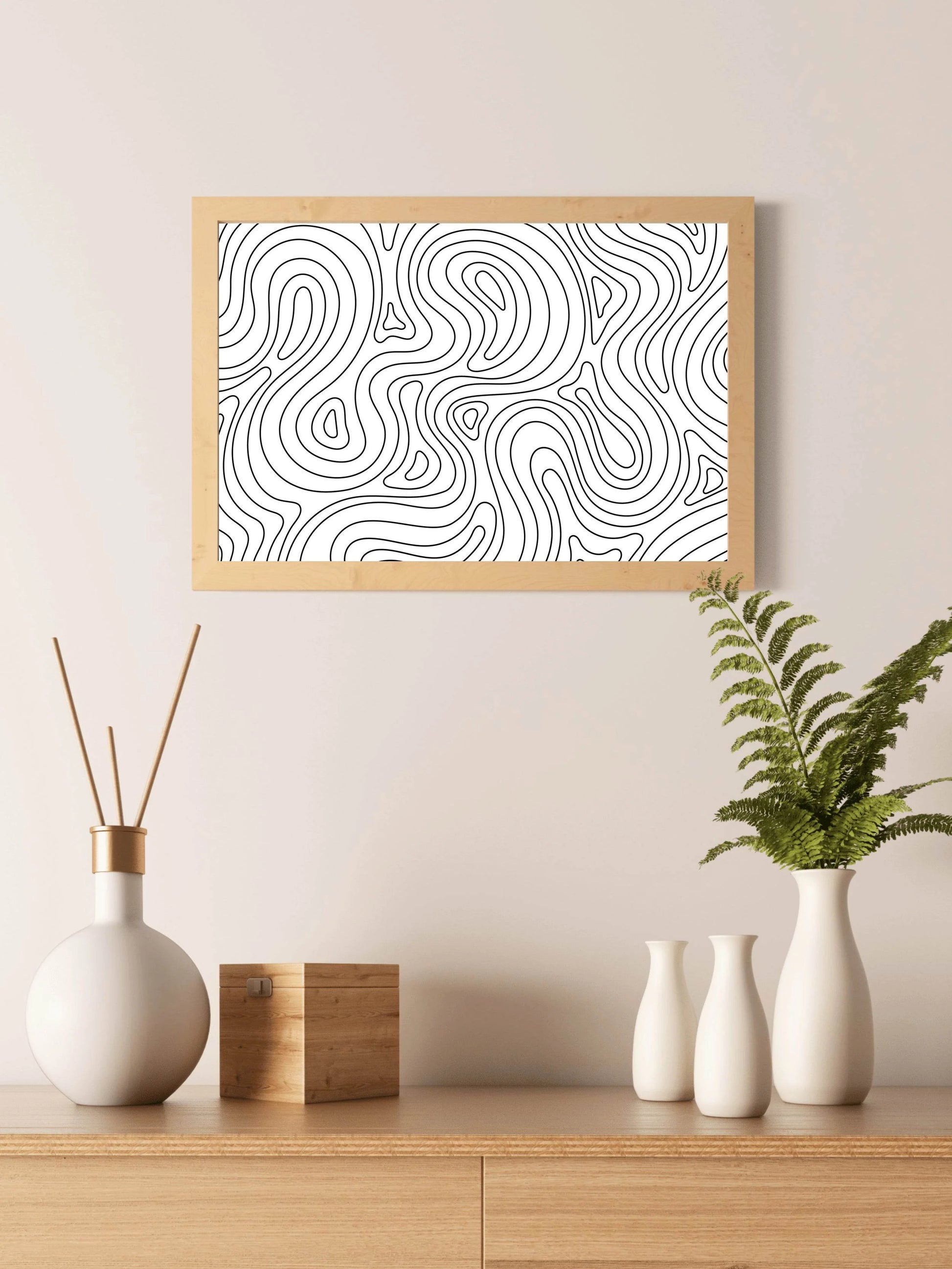 Random Lines Abstrat Wall Art - beink online art store