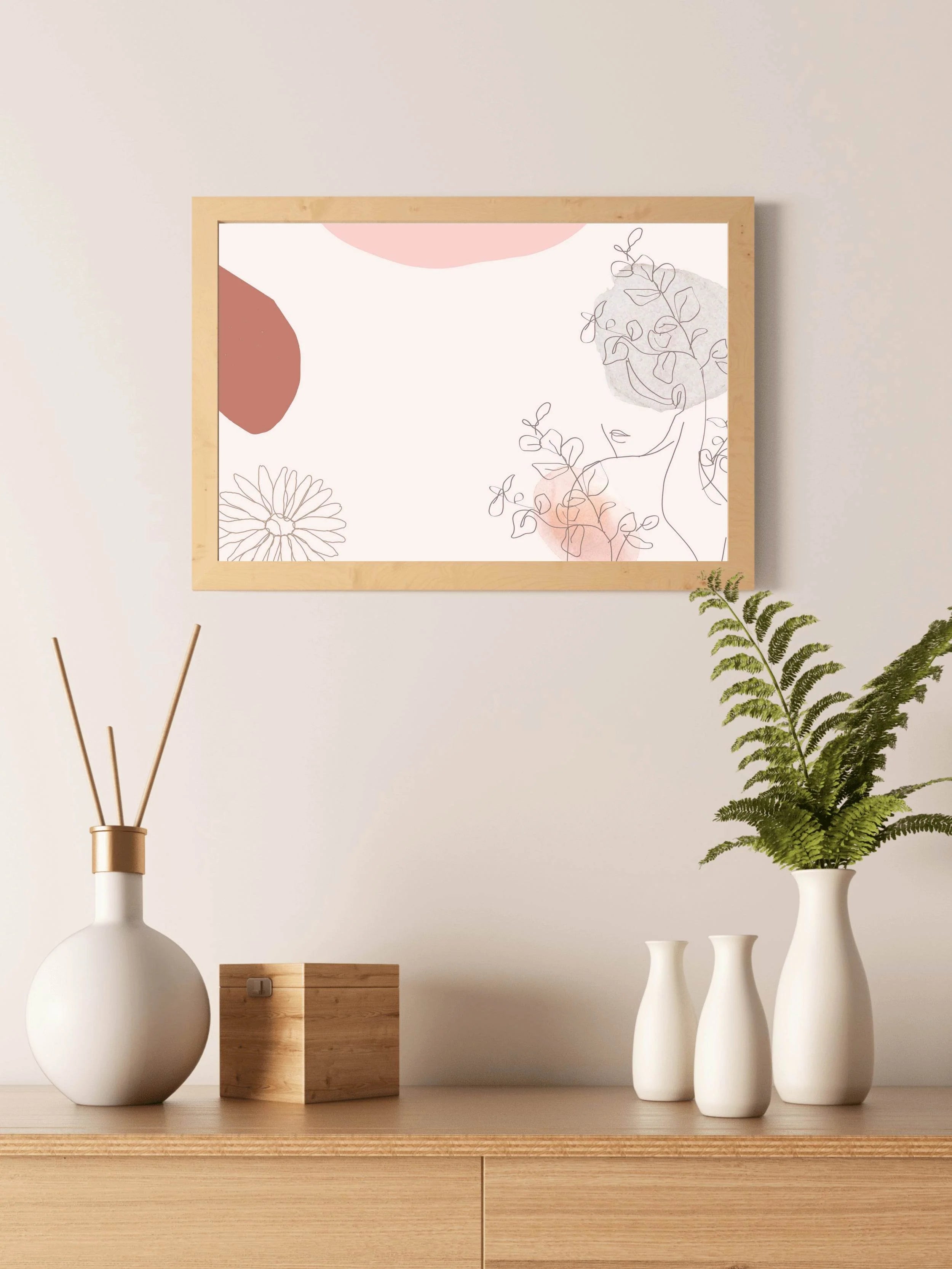 Nandania Leaf Flower Wall Art - beink online art store