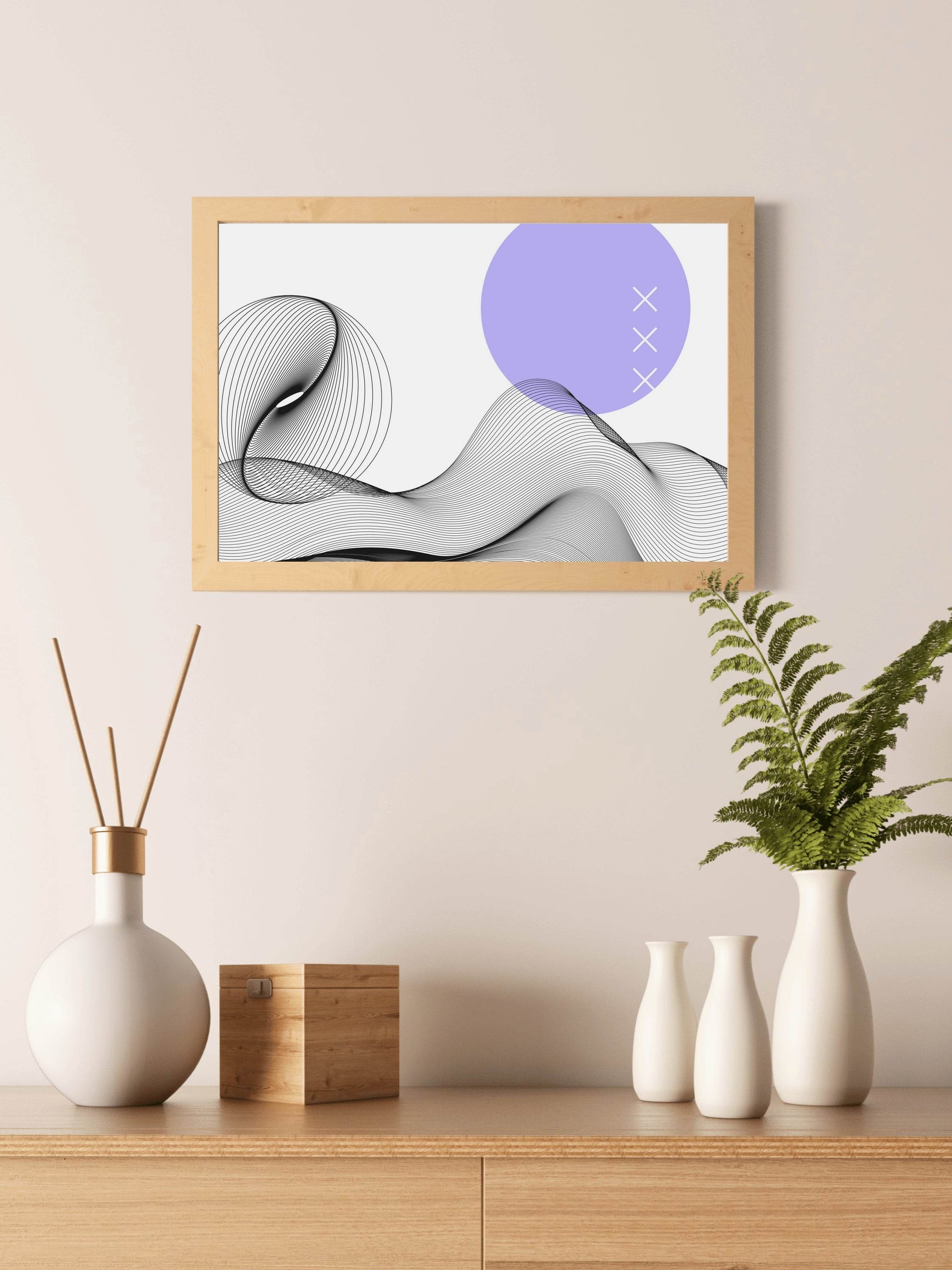 3D Wavy Lines Wall Art - beink online art store