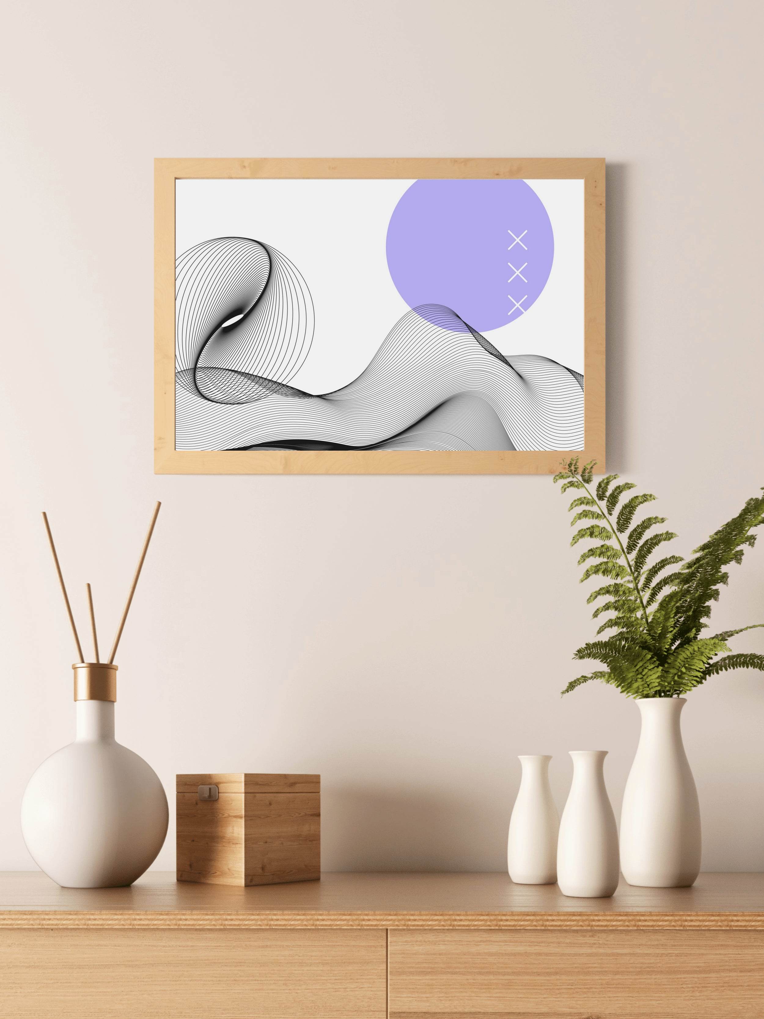 3D Wavy Lines Wall Art - beink online art store