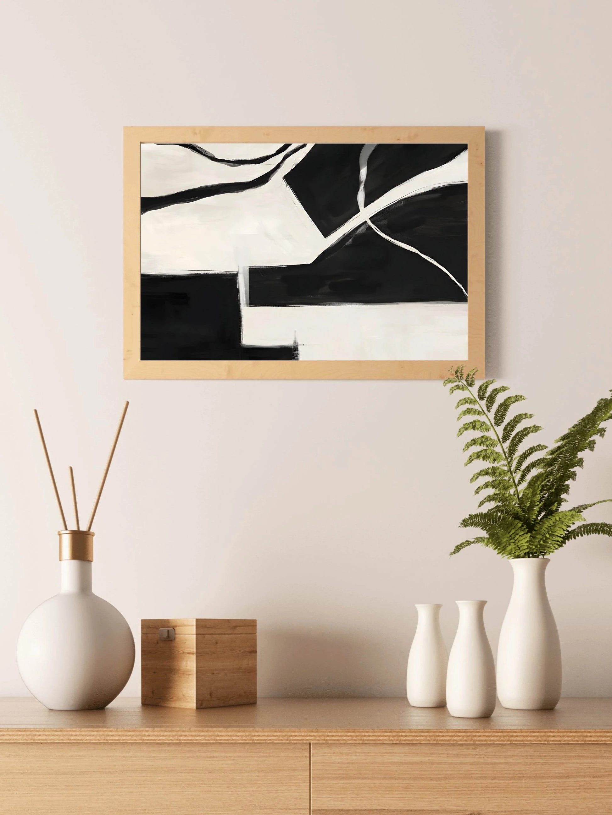 Black and White Flux Wall Art - beink online art store