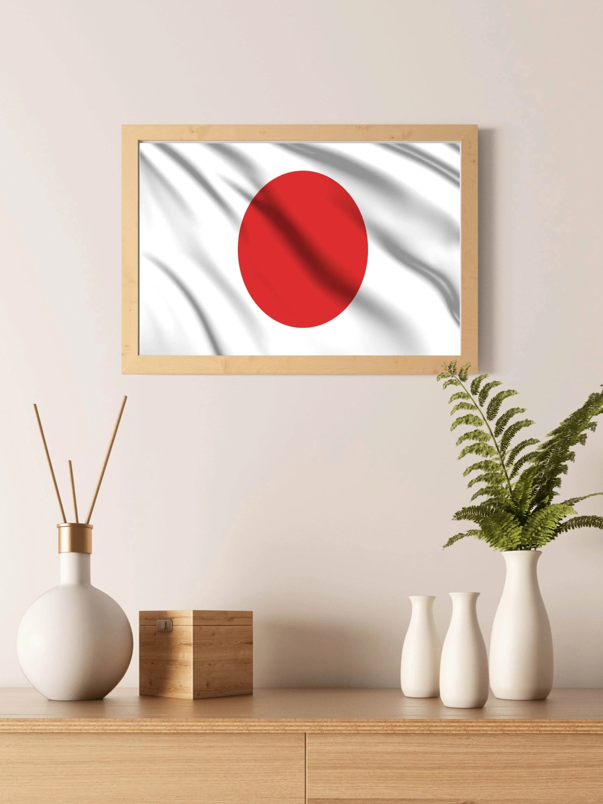 Japan National Flag Wall Art - beink online art store