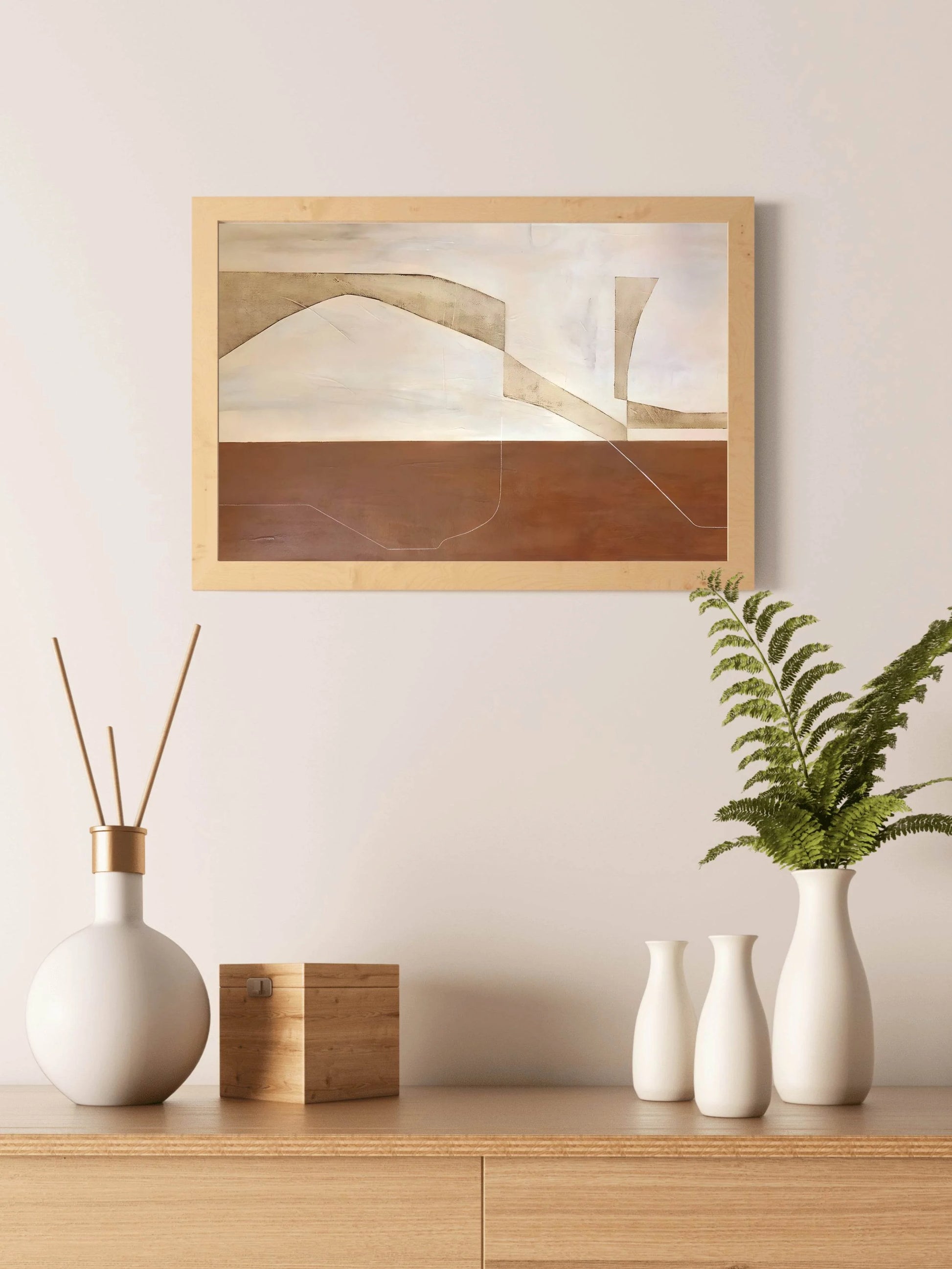 Solid, Grounded Shapes Modern Wall Art - beink online art store