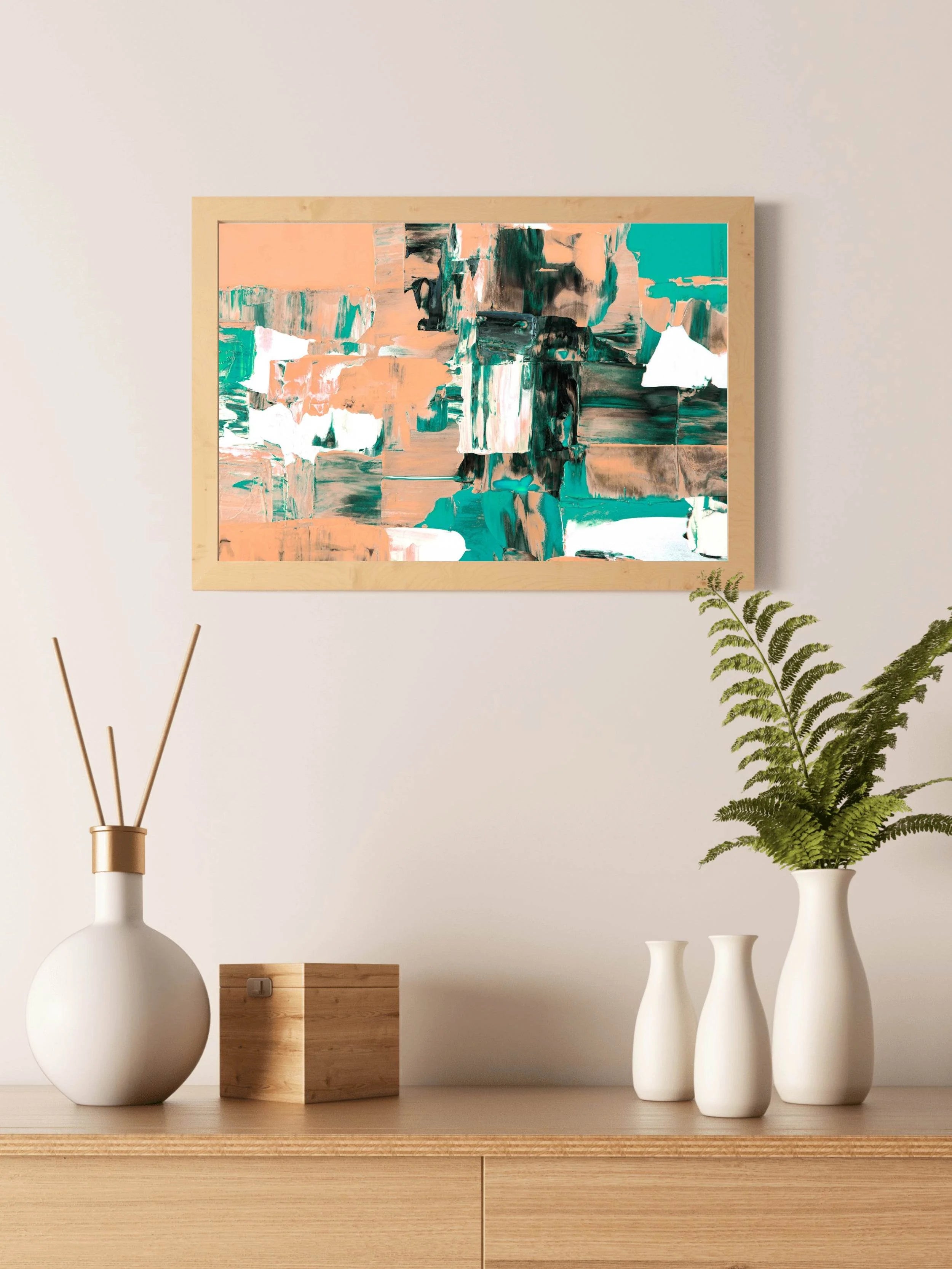 Hand Brush Abstract Wall Art - beink online art store