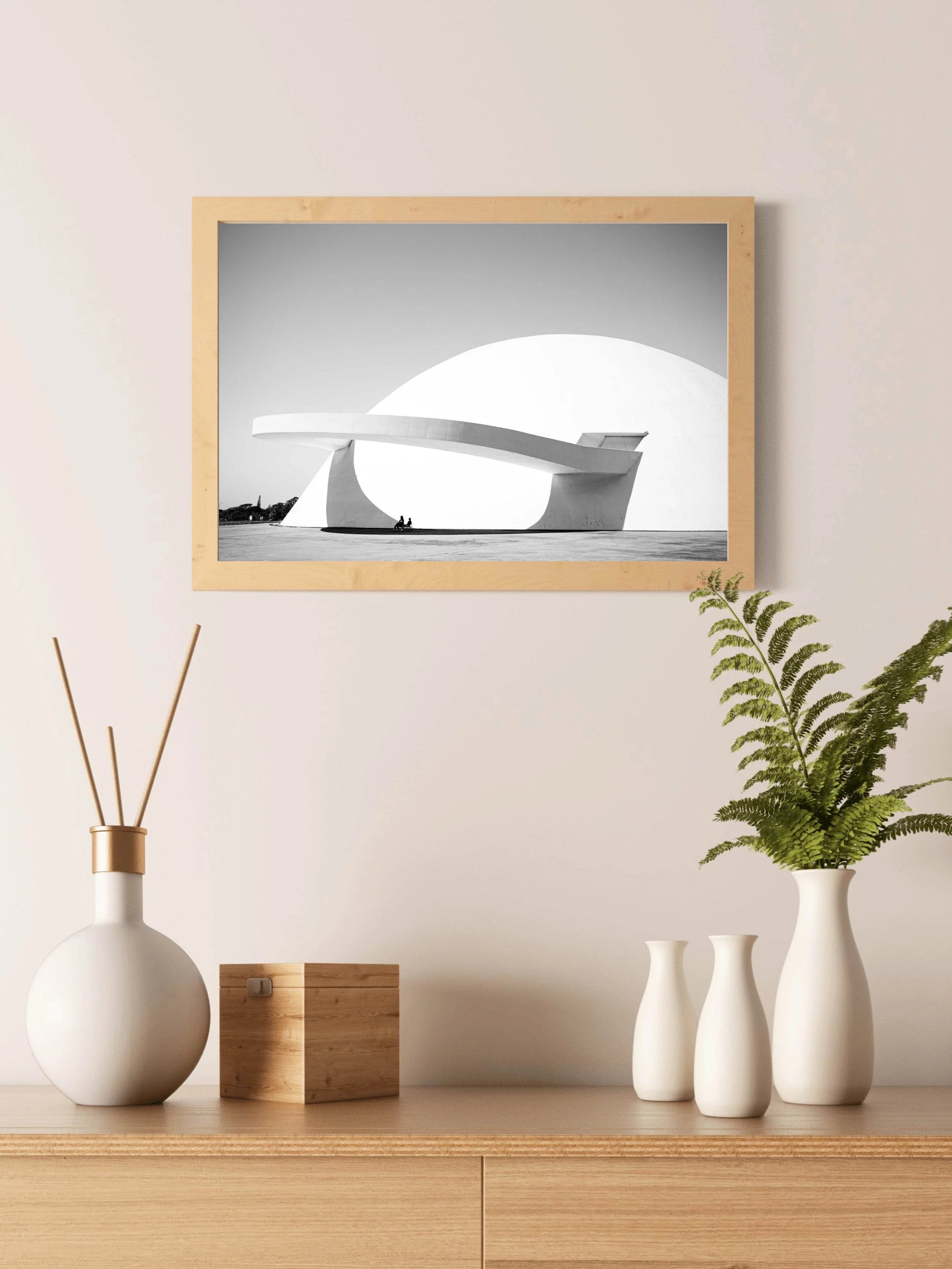 National Museum of Brazil Black & White Wall Art - beink online art store