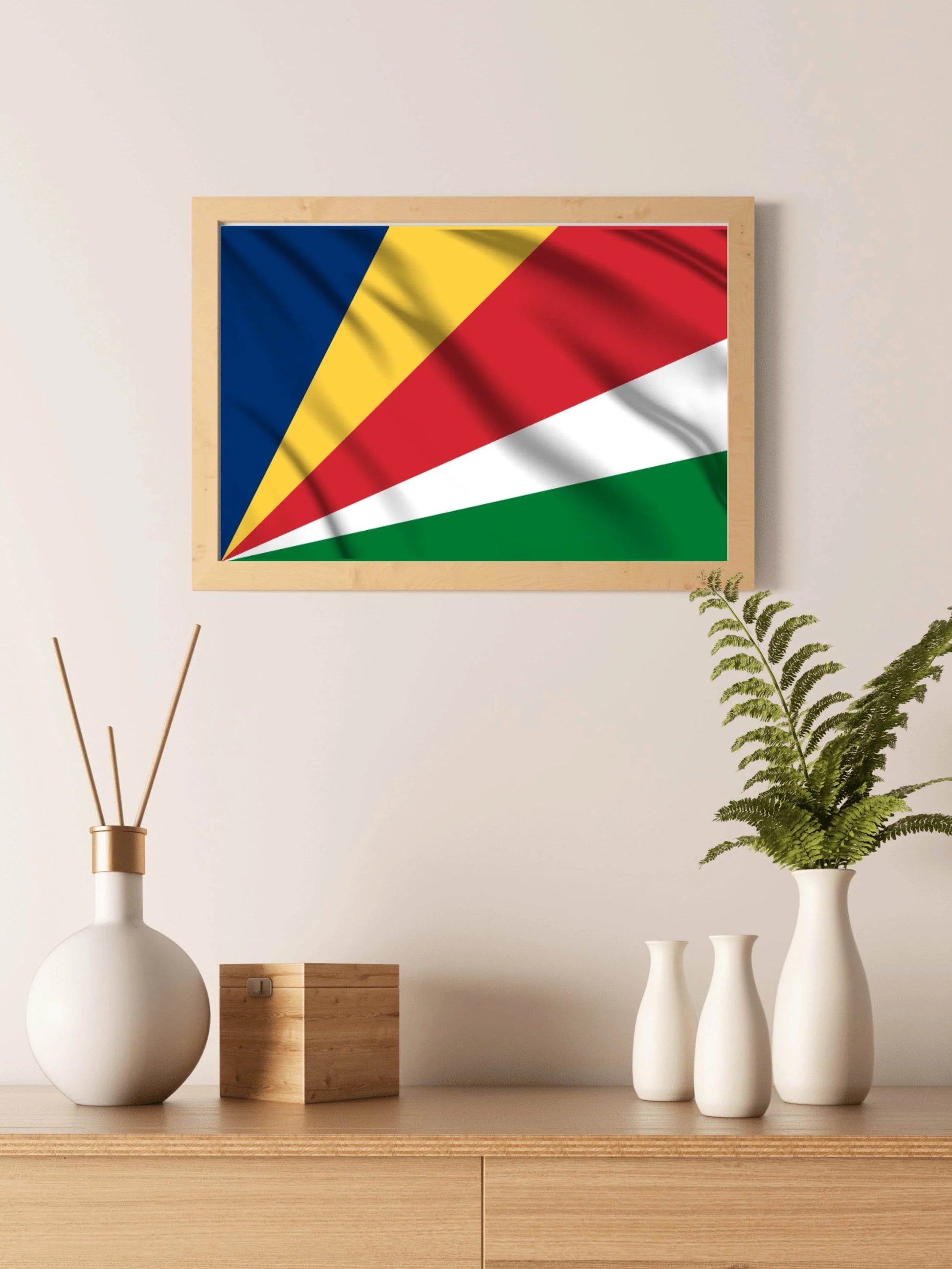 Seychelles National Flag Wall Art - beink online art store