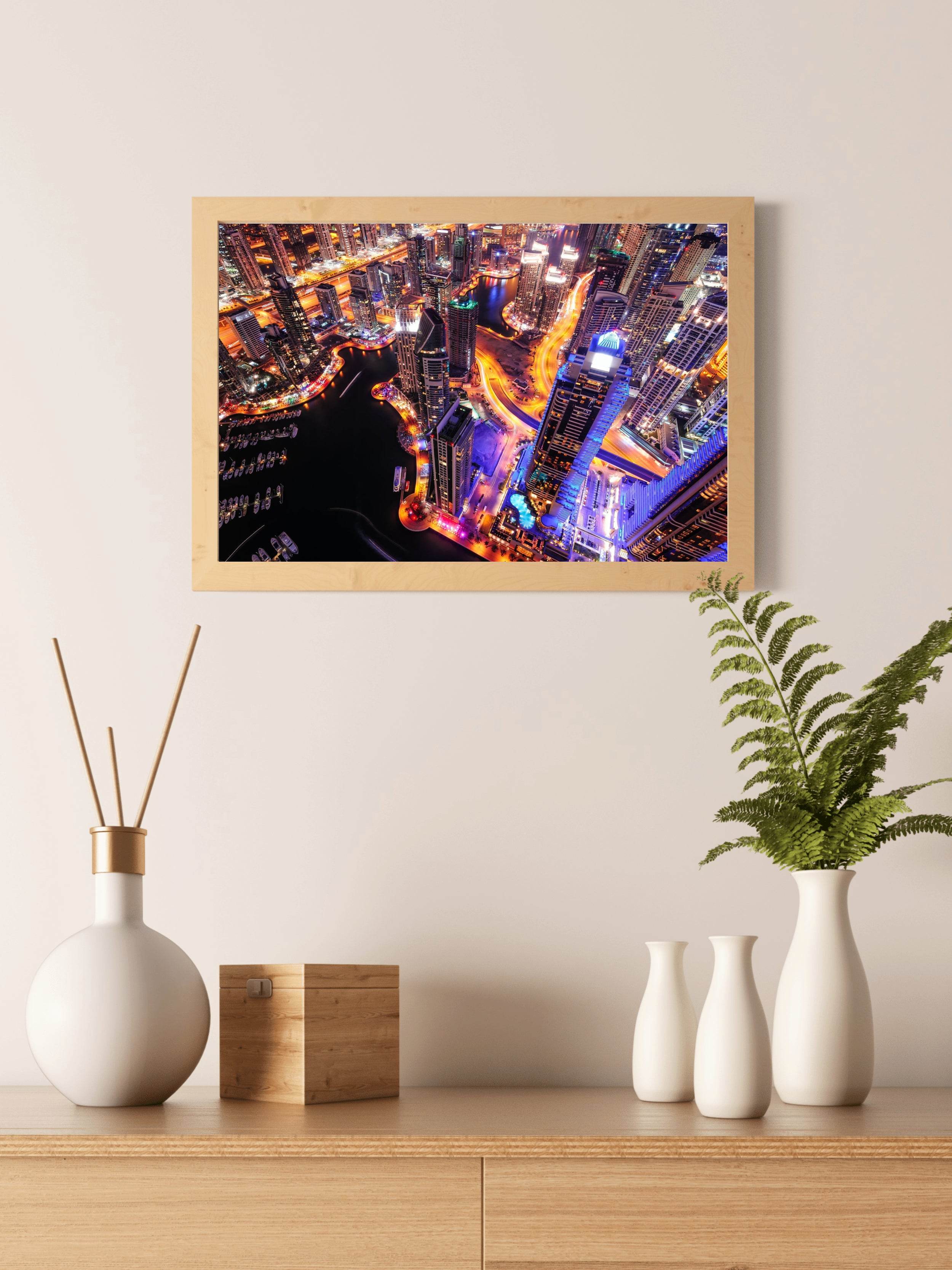 Skyward Towers at Night Wall Art - beink online art store