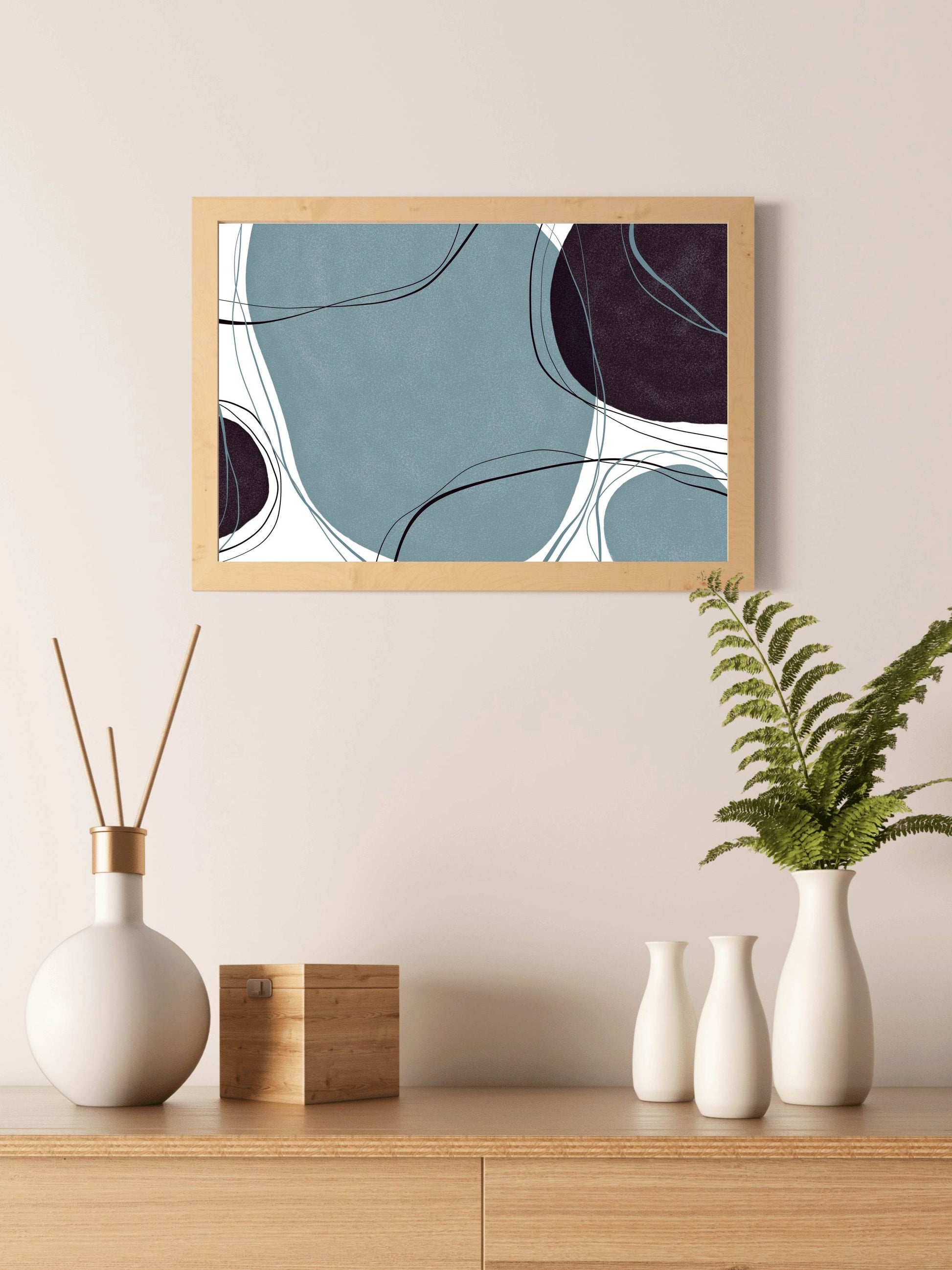 Hand Drawn Shape Abstract Wall Art - beink online art store