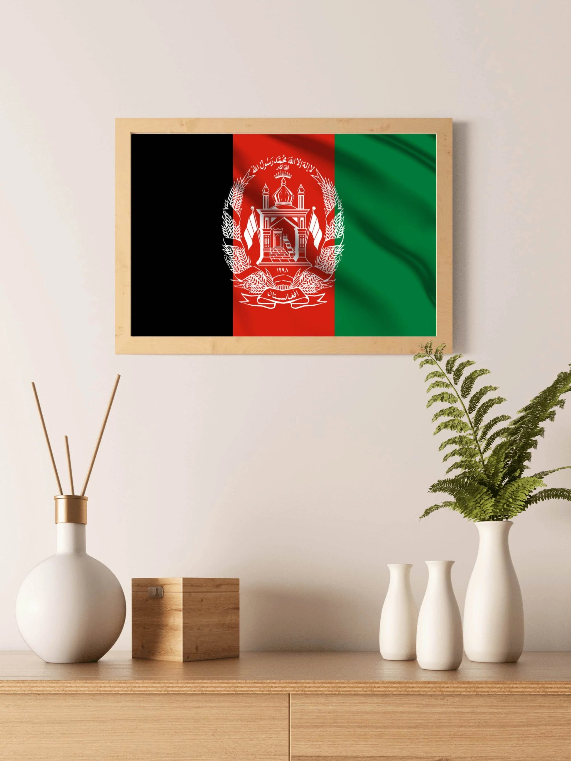 Afghanistan National Flag Wall Art - beink online art store