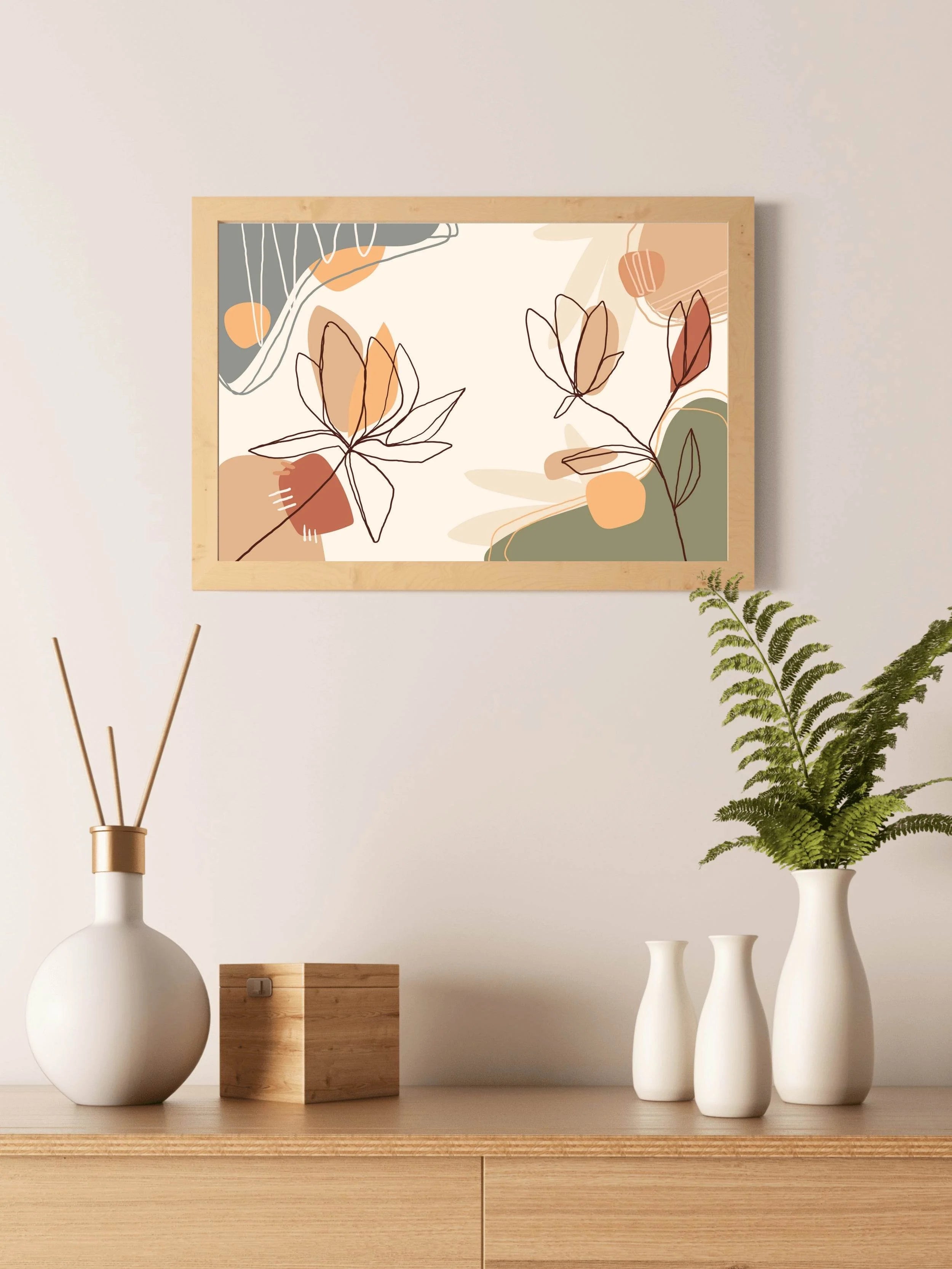 Strelitzia Plant Line Art - beink online art store