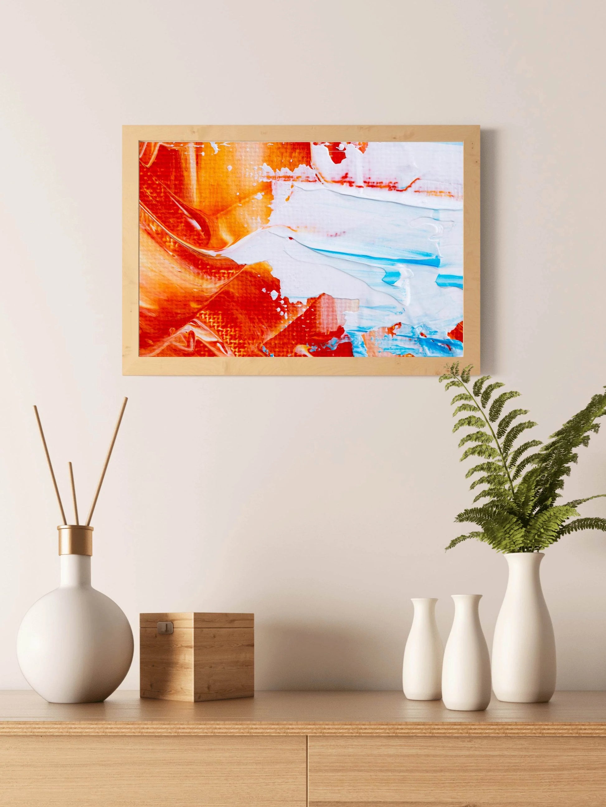 Paint Smudged Textured Abstract Wall Art - beink online art store