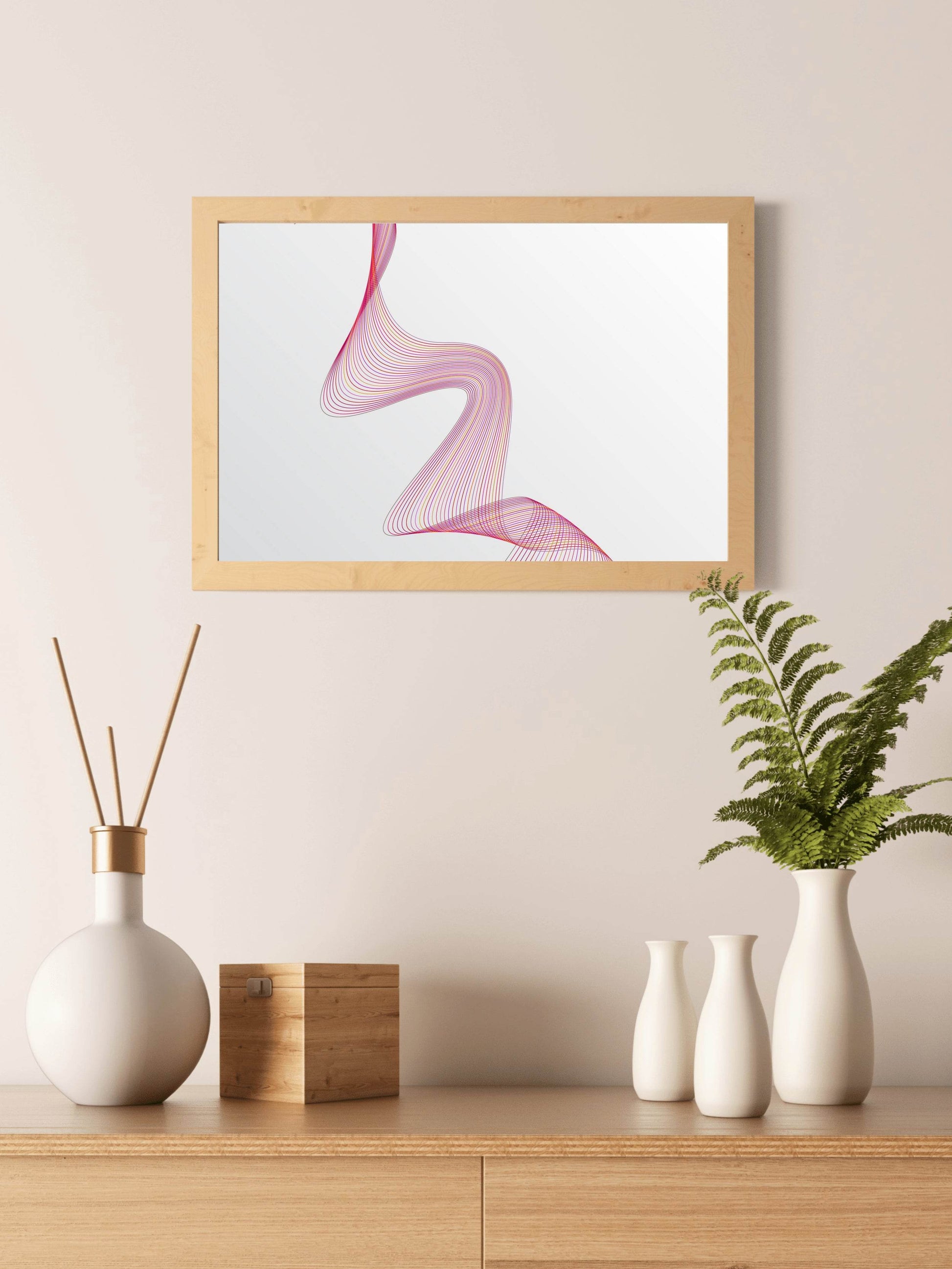 Technology Line Wave Abstract Wall Art - beink online art store