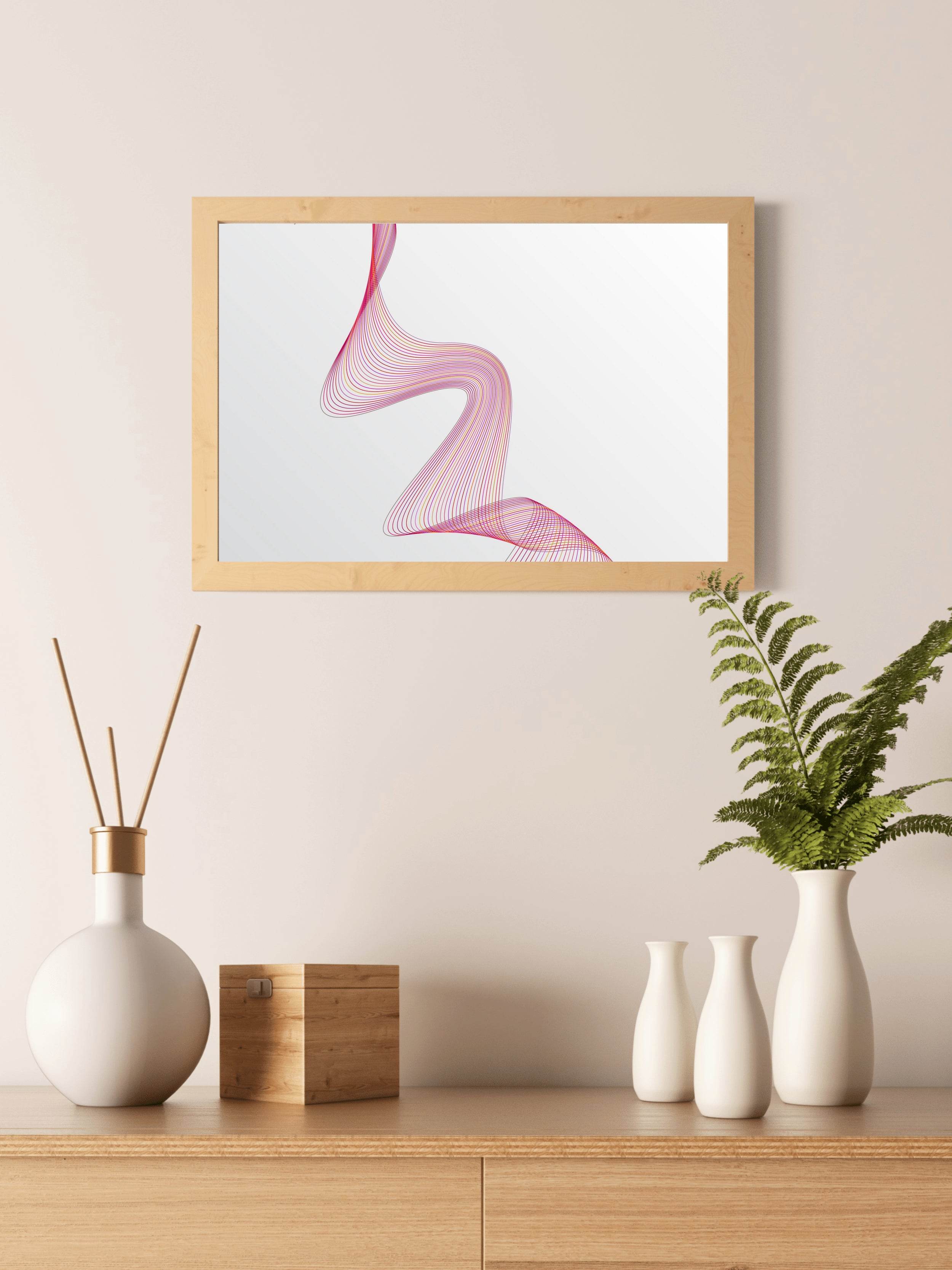 Technology Line Wave Abstract Wall Art - beink online art store